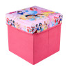Disney Princess Storage Sitting Stool | Foldable Storage Box | Storage Sitting Stool for Kids Room | Stool For Living Room | Storage Stool Box For Toys | Pink
