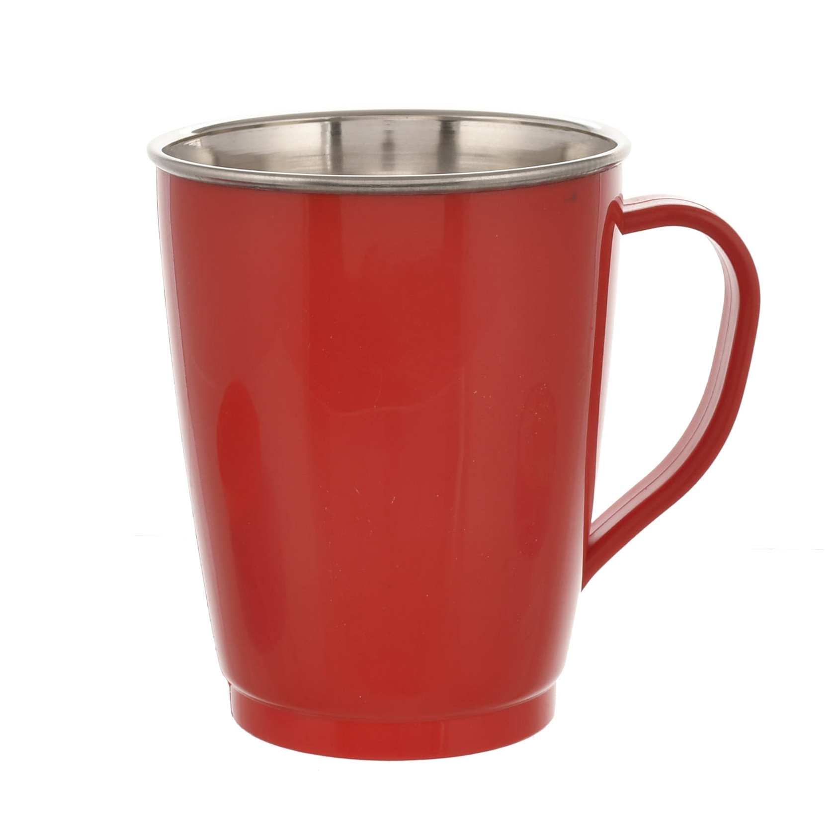 Kuber Industries Disney Printed Food Grade BPA Free Tea/Coffee Mug for Coffee Tea Cocoa, Camping Mugs with Lid, Pack of 6 (Red & Cream)