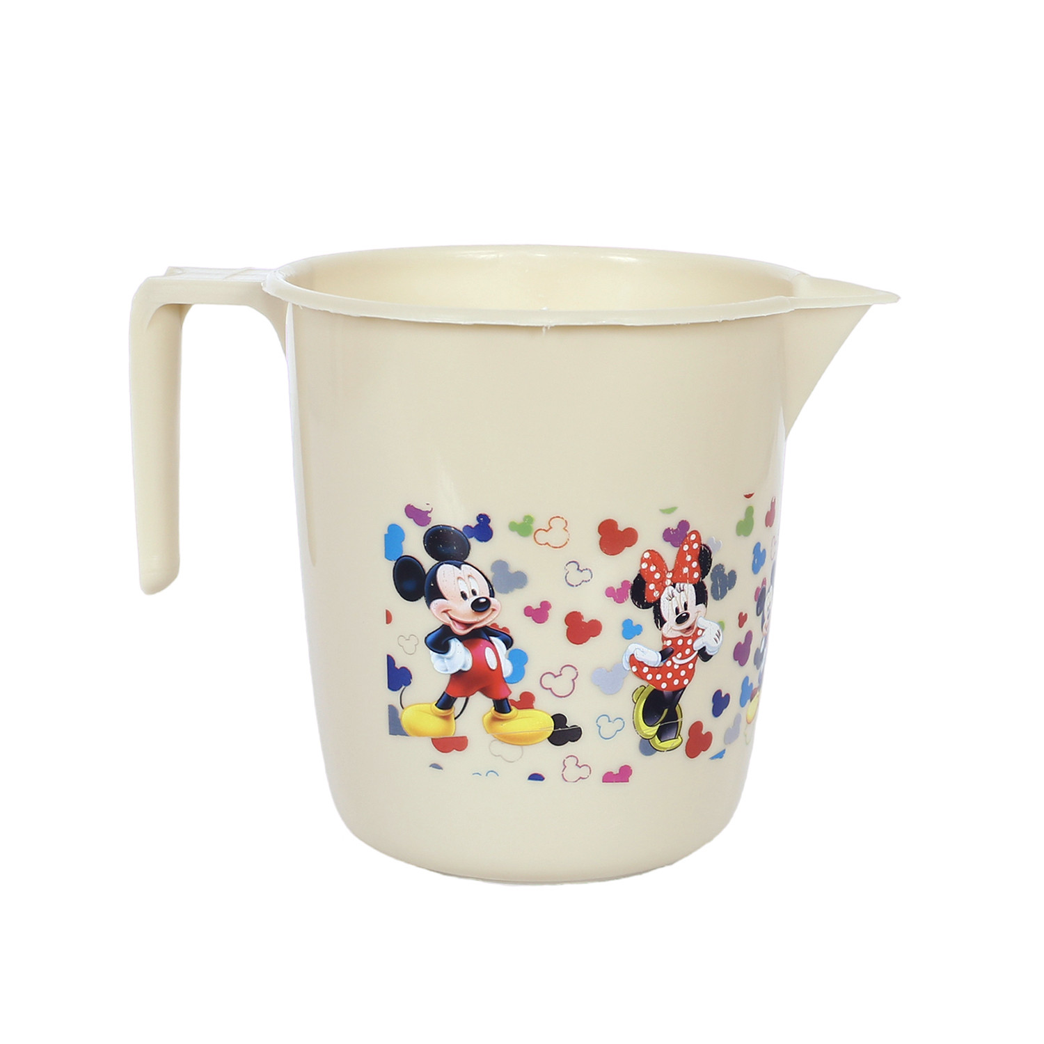 Kuber Industries Disney Team Bathroom Mug  Plastic Bath Mug for Bathroom  Mug for Bathroom  Mug for Toilet  Washroom Jug  111 Bath Mug  1 LTR  Pack of 2  Beige