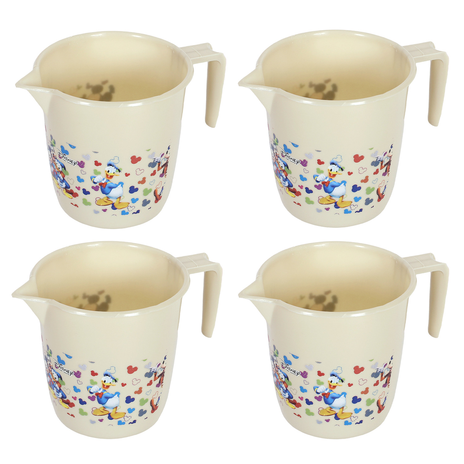 Kuber Industries Disney Team Bathroom Mug | Plastic Bath Mug for Bathroom | Mug for Bathroom | Mug for Toilet | Washroom Jug | 111 Bath Mug | 1 LTR |Beige
