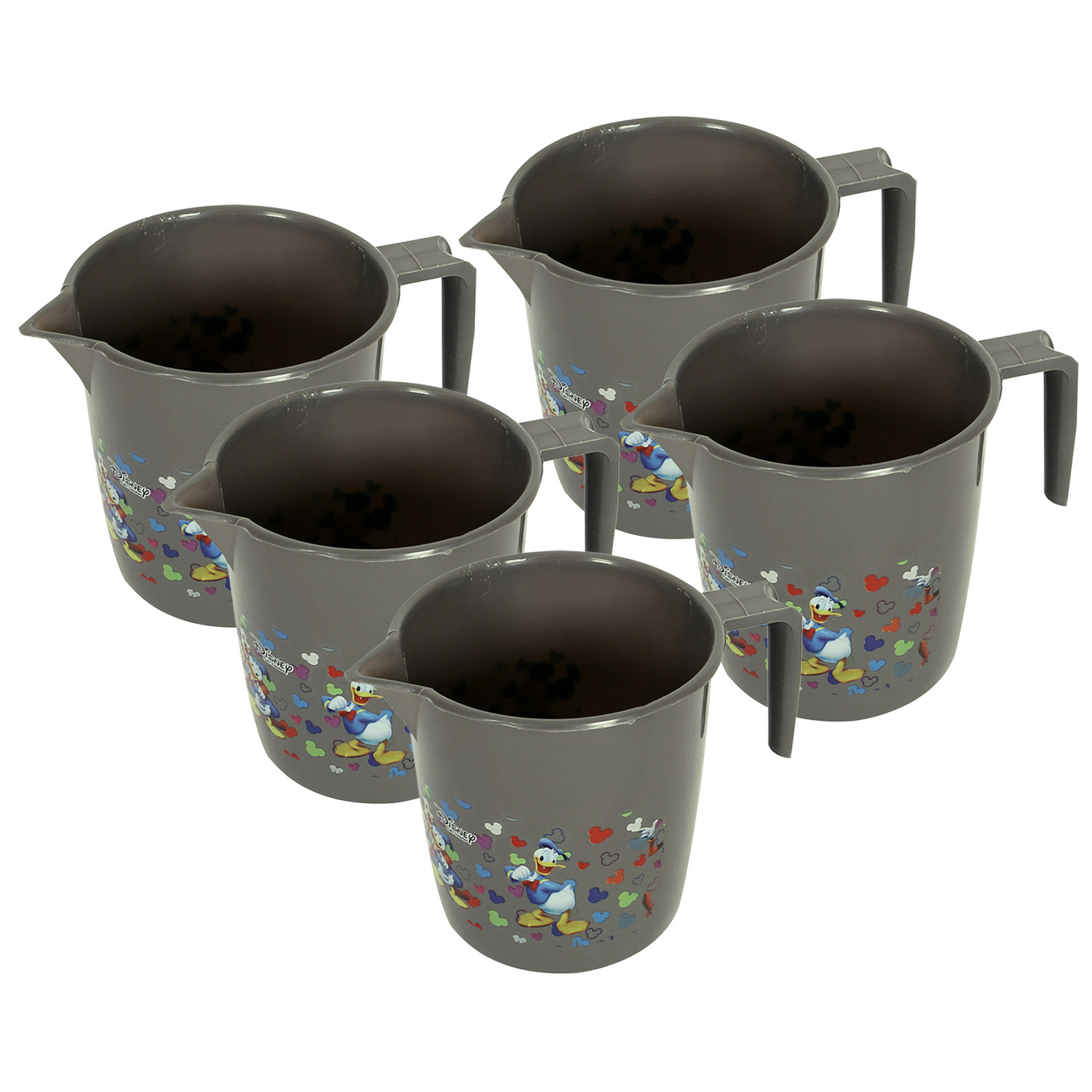 Kuber Industries Disney Team Bathroom Mug | Plastic Bath Mug for Bathroom | Mug for Bathroom | Mug for Toilet | Washroom Jug | 111 Bath Mug | 1 LTR | Gray