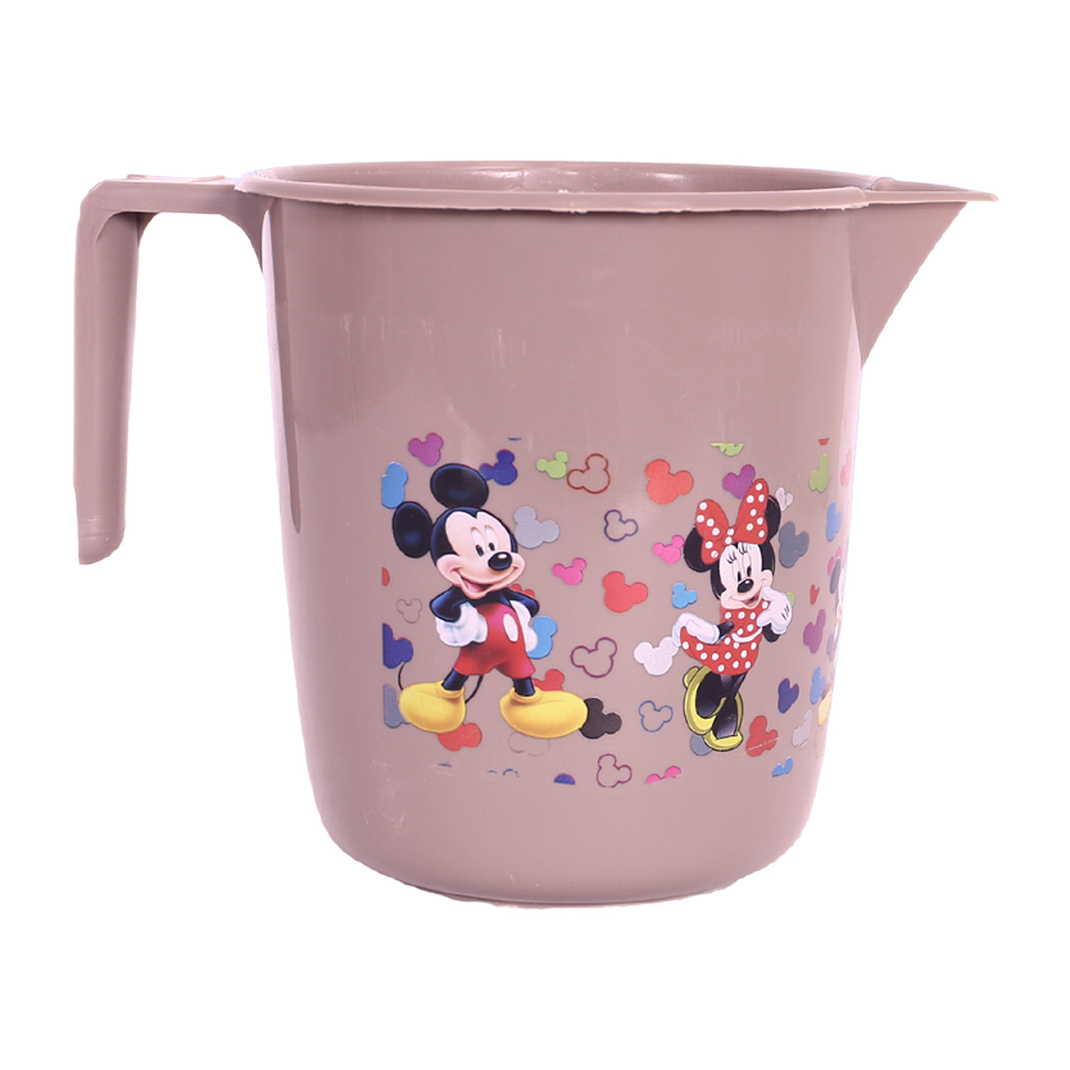 Kuber Industries Disney Team Bathroom Mug | Plastic Bath Mug for Bathroom | Mug for Bathroom | Mug for Toilet | Washroom Jug | 111 Bath Mug | 1 LTR |Brown