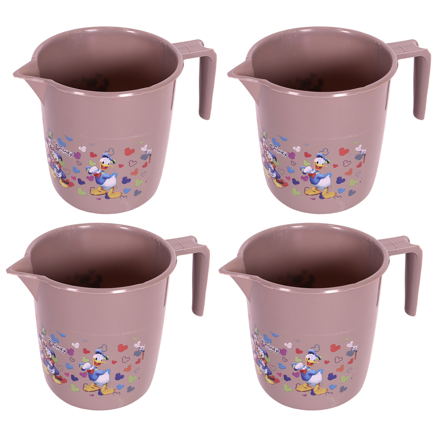Kuber Industries Disney Team Bathroom Mug | Plastic Bath Mug for Bathroom | Mug for Bathroom | Mug for Toilet | Washroom Jug | 111 Bath Mug | 1 LTR |Brown