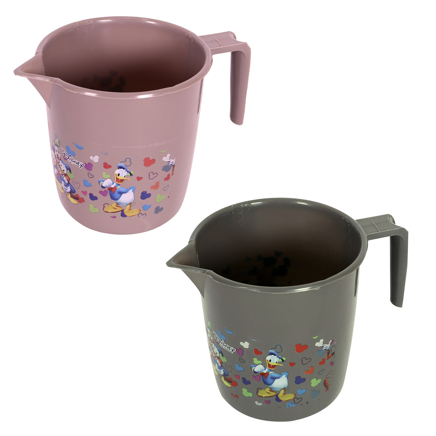 Kuber Industries Disney Team Bathroom Mug | Plastic Bath Mug for Bathroom | Mug for Bathroom | Mug for Toilet | Washroom Jug | 111 Bath Mug | 1 LTR | Pack of 2 | Multi