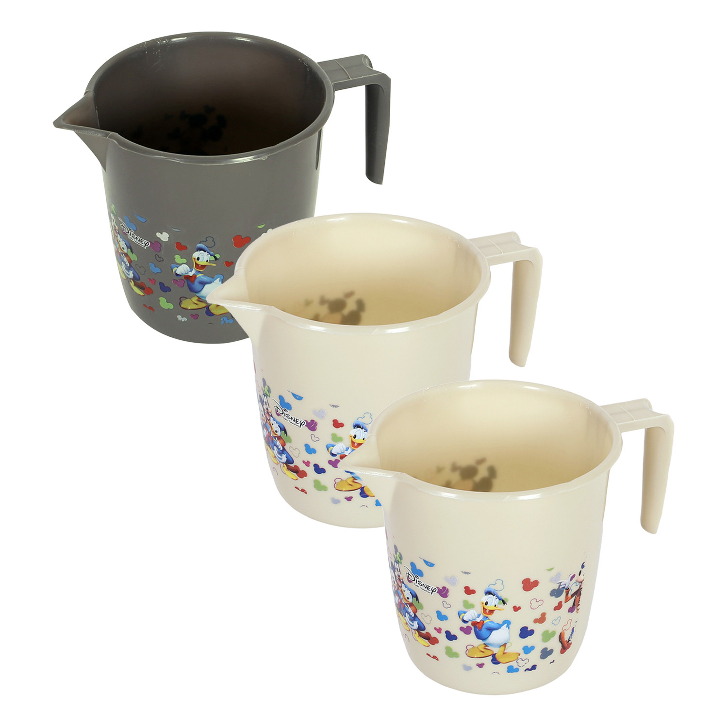 Kuber Industries Disney Team Bathroom Mug | Plastic Bath Mug for Bathroom | Mug for Bathroom | Mug for Toilet | Washroom Jug | 111 Bath Mug | 1 LTR | Pack of 3 | Multi