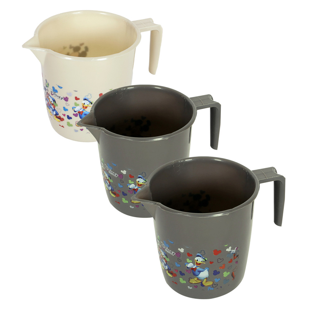 Kuber Industries Disney Team Bathroom Mug | Plastic Bath Mug for Bathroom | Mug for Bathroom | Mug for Toilet | Washroom Jug | 111 Bath Mug | 1 LTR | Pack of 3 | Multi