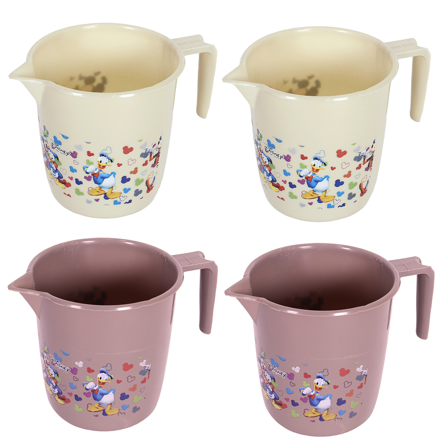 Kuber Industries Disney Team Bathroom Mug | Plastic Bath Mug for Bathroom | Mug for Bathroom | Mug for Toilet | Washroom Jug | 111 Bath Mug | 1 LTR | Pack of 4 | Multi
