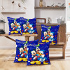 Kuber Industries Disney Team Mickey Print Cushion Cover|Sofa Cushion Covers|Cushion Covers 16 inch x 16 inch|Cushion Cover Set of 5 (Purple)