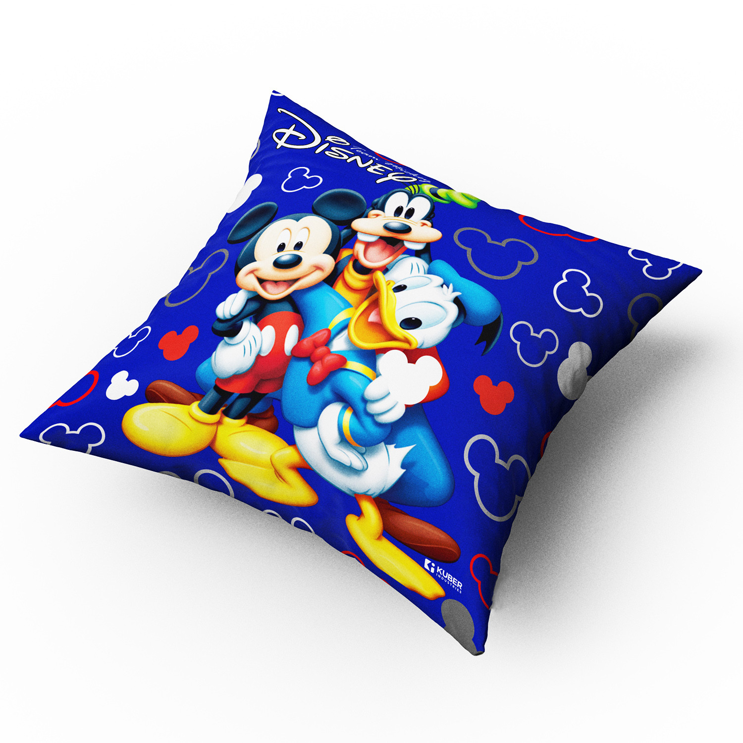 Kuber Industries Disney Team Mickey Print Cushion Cover|Sofa Cushion Covers|Cushion Covers 16 inch x 16 inch|Cushion Cover Set of 5 (Purple)