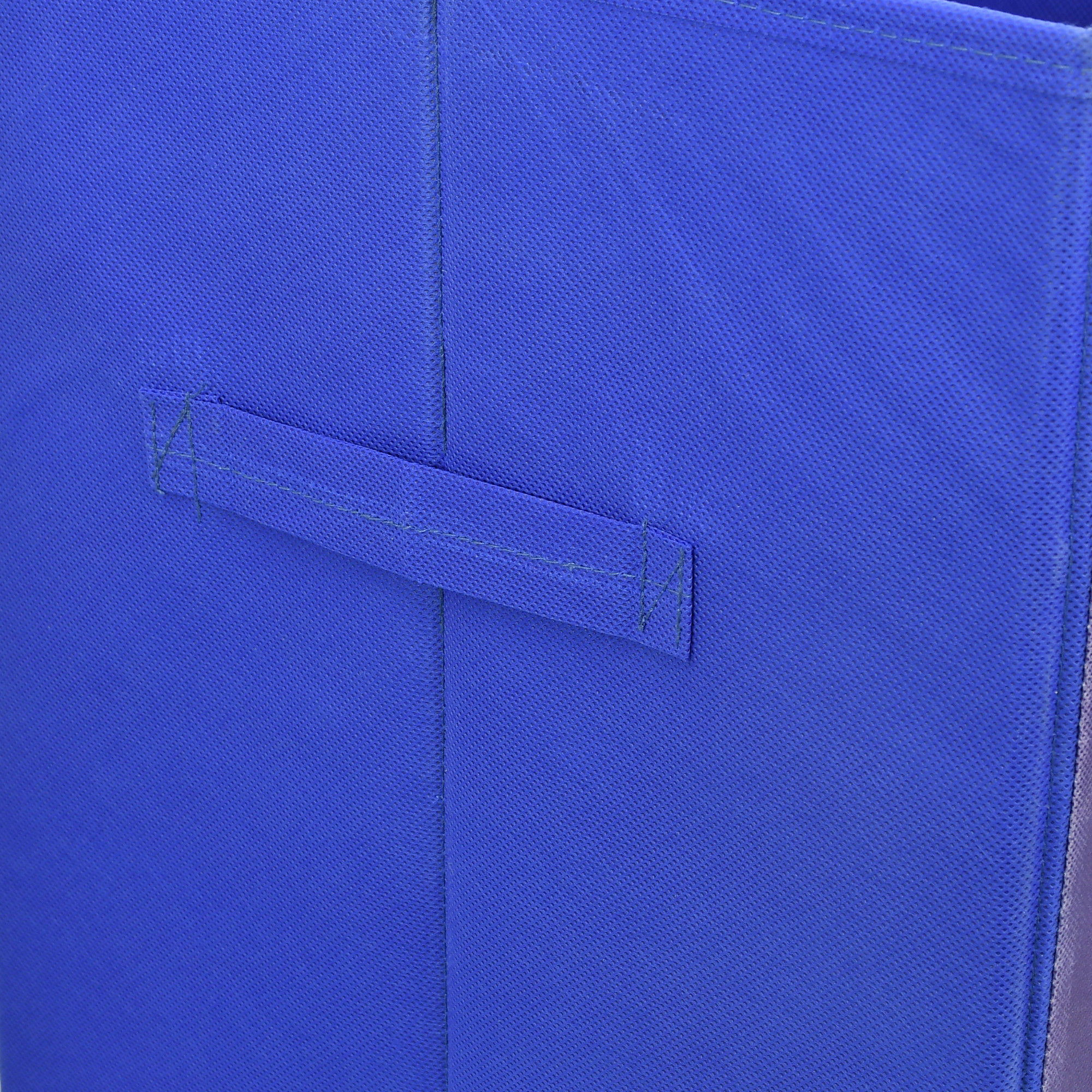 Kuber Industries Disney Team Mickey Print Non Woven Fabric Foldable Laundry Organiser With Handles (Royal Blue)-KUBMART3448