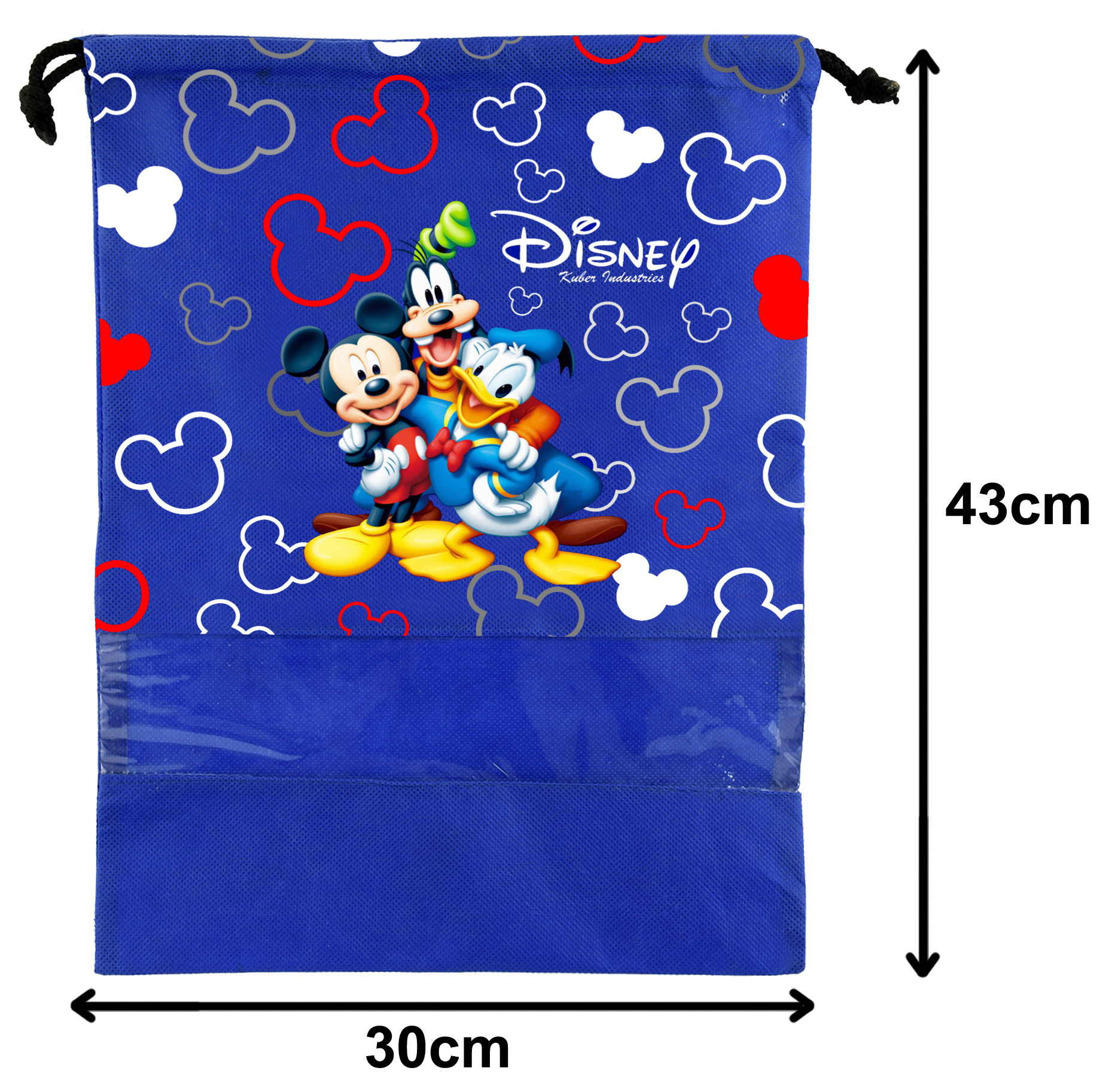 Kuber Industries Disney Team Mickey Print Non Woven Travel Shoe Cover, String Bag Organizer (Royal Blue) -HS_35_KUBMART17979