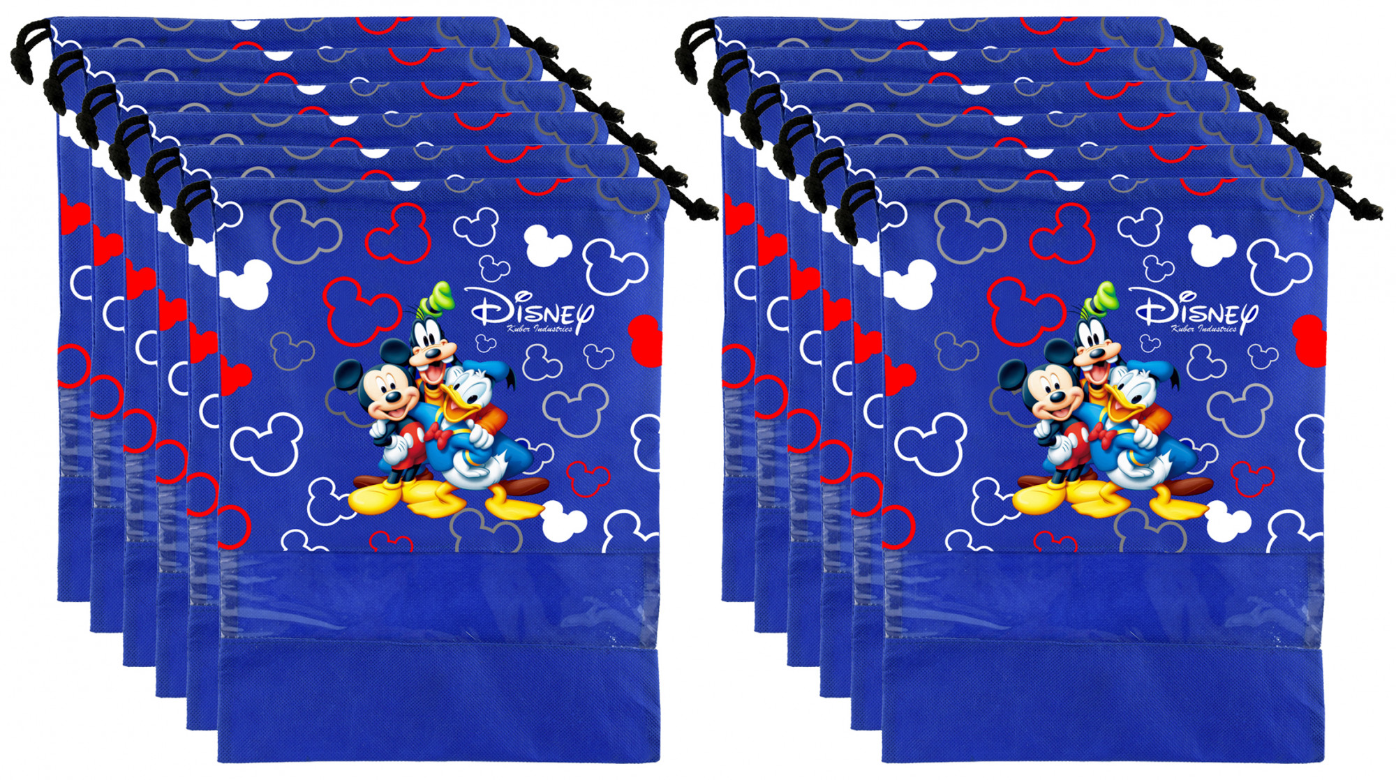 Kuber Industries Disney Team Mickey Print Non Woven Travel Shoe Cover, String Bag Organizer (Royal Blue) -HS_35_KUBMART17979
