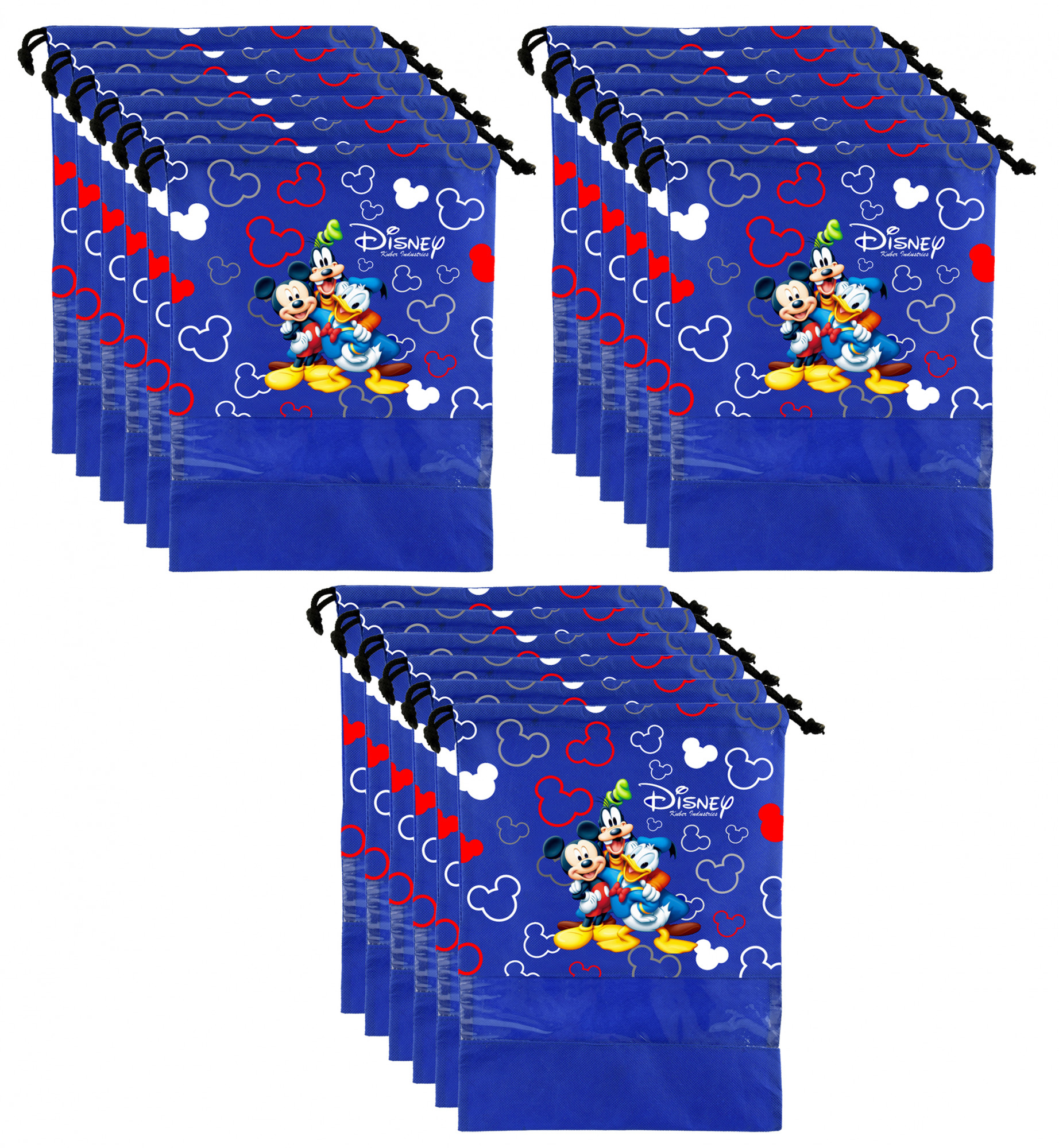 Kuber Industries Disney Team Mickey Print Non Woven Travel Shoe Cover, String Bag Organizer (Royal Blue) -HS_35_KUBMART17979