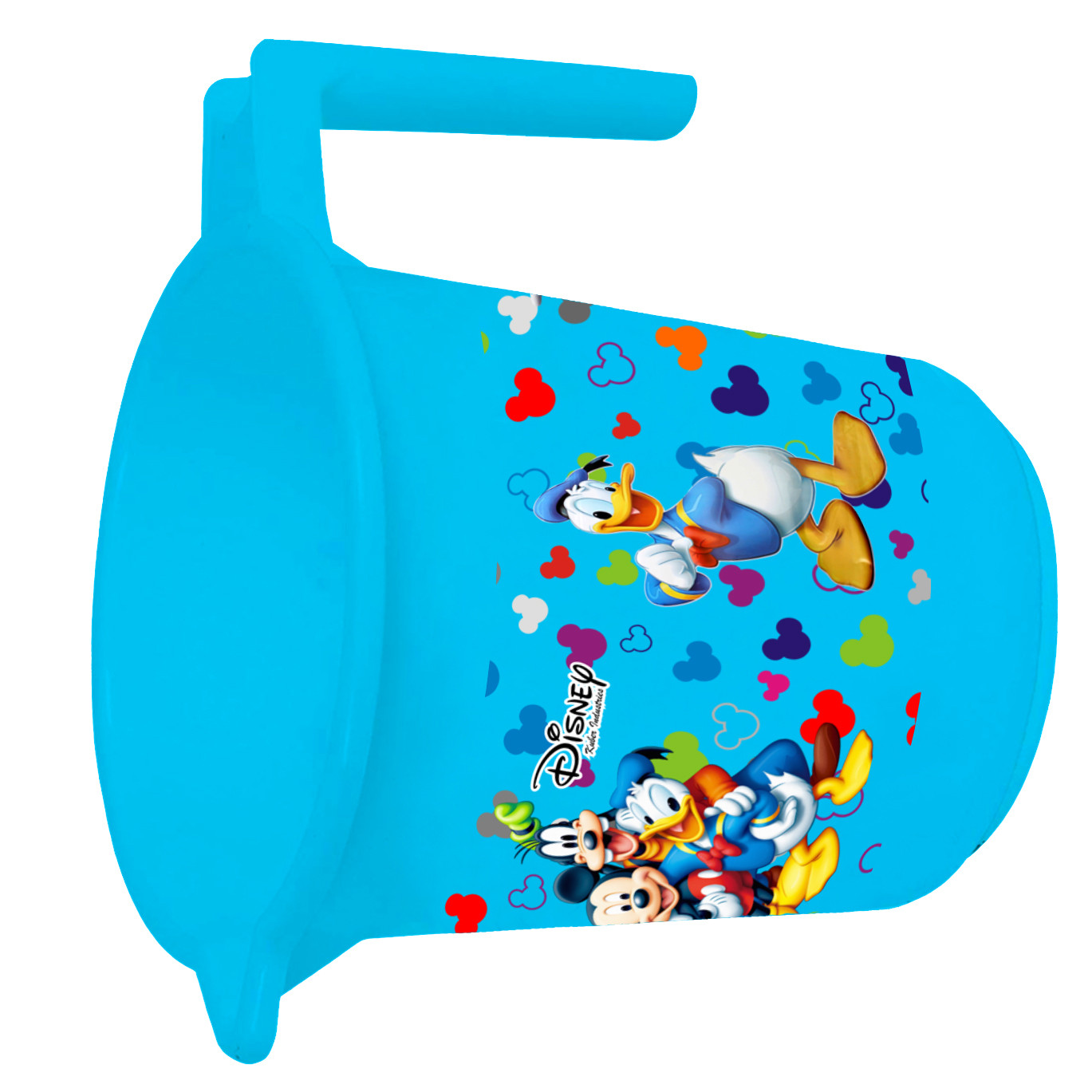 Kuber Industries Disney Team Mickey Print Plastic Bathroom Set of 5 Pieces with Bucket, Tub, Stool, Dustbin & Mug (Blue)-KUBMART15273 -HS_35_KUBMART17525