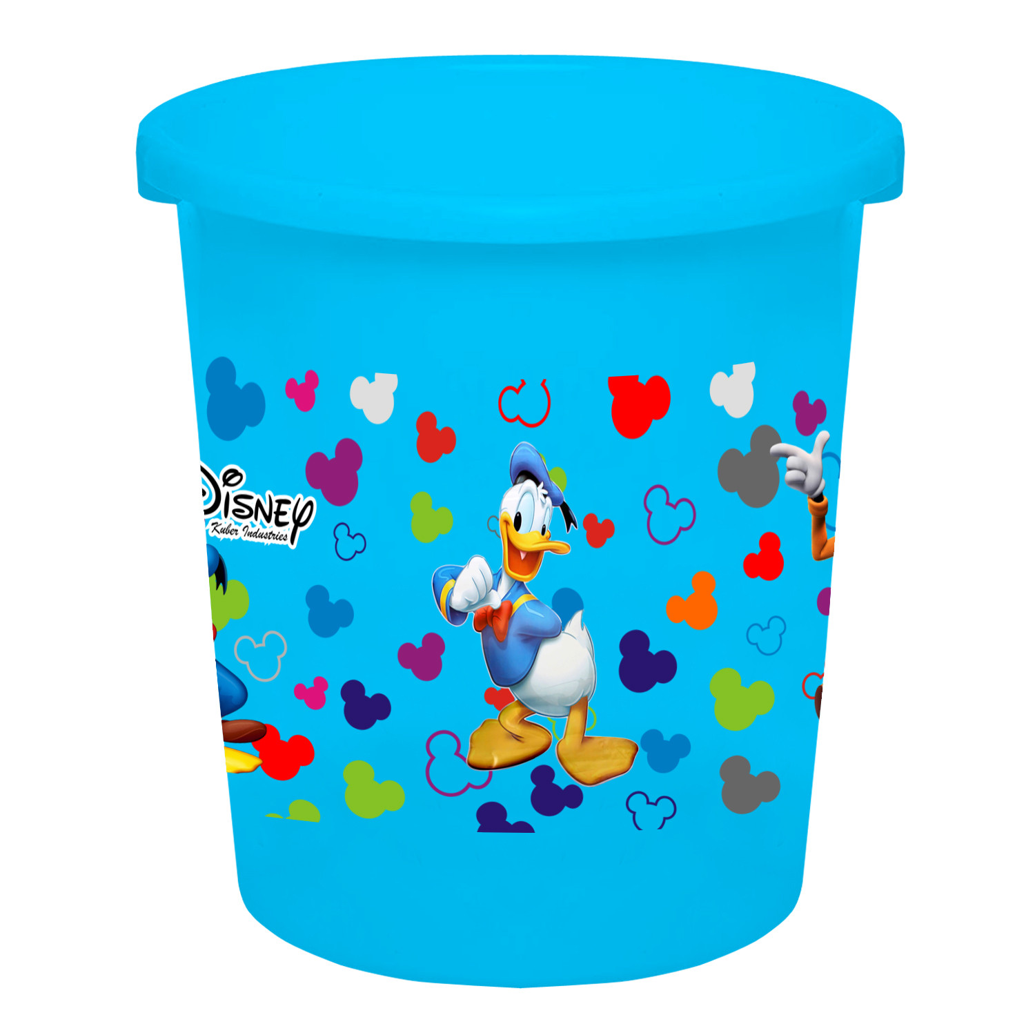 Kuber Industries Disney Team Mickey Print Plastic Garbage Waste Dustbin/Recycling Bin for Home, Office, Factory, 5 Liters (Blue) -HS_35_KUBMART17327