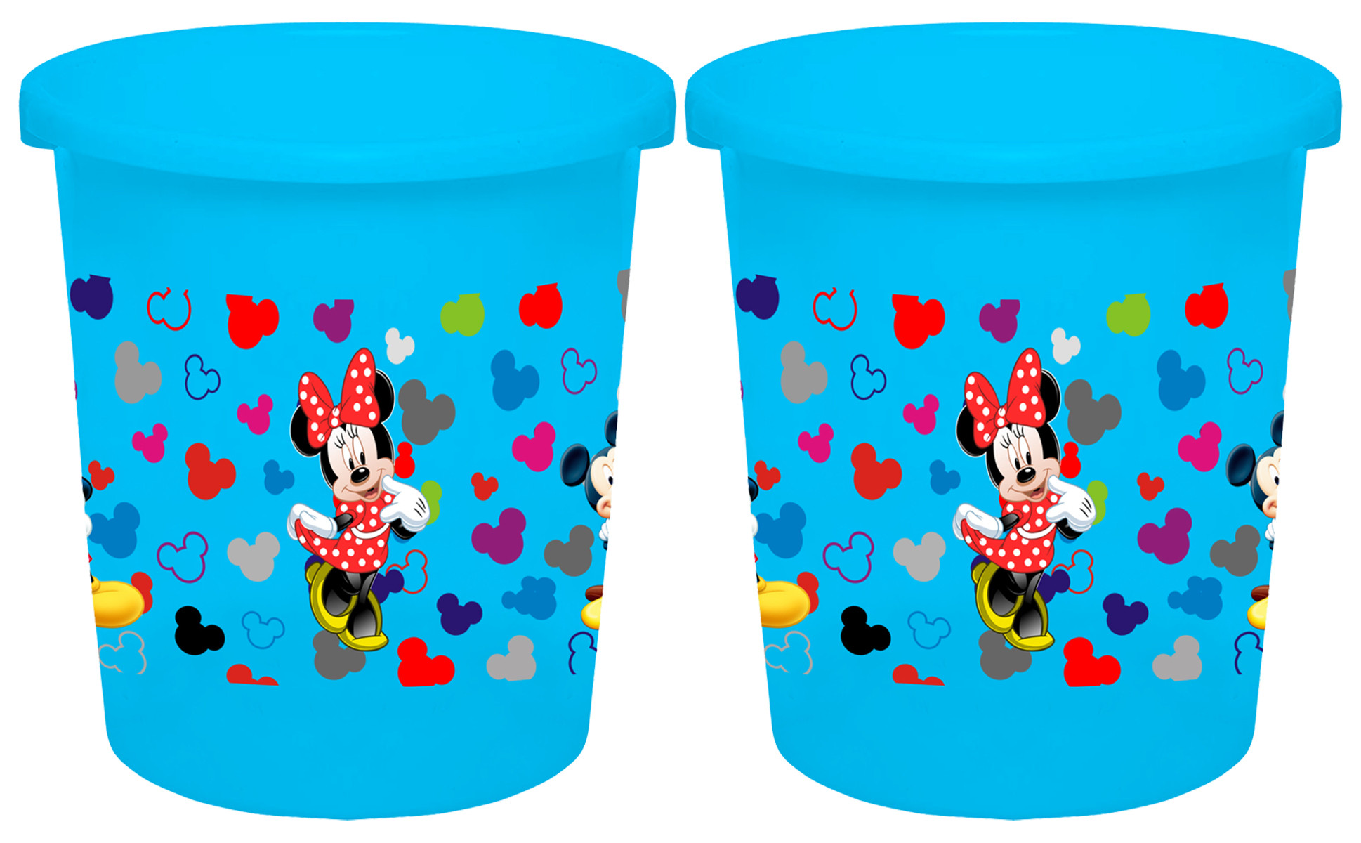 Kuber Industries Disney Team Mickey Print Plastic Garbage Waste Dustbin/Recycling Bin for Home, Office, Factory, 5 Liters (Blue) -HS_35_KUBMART17327