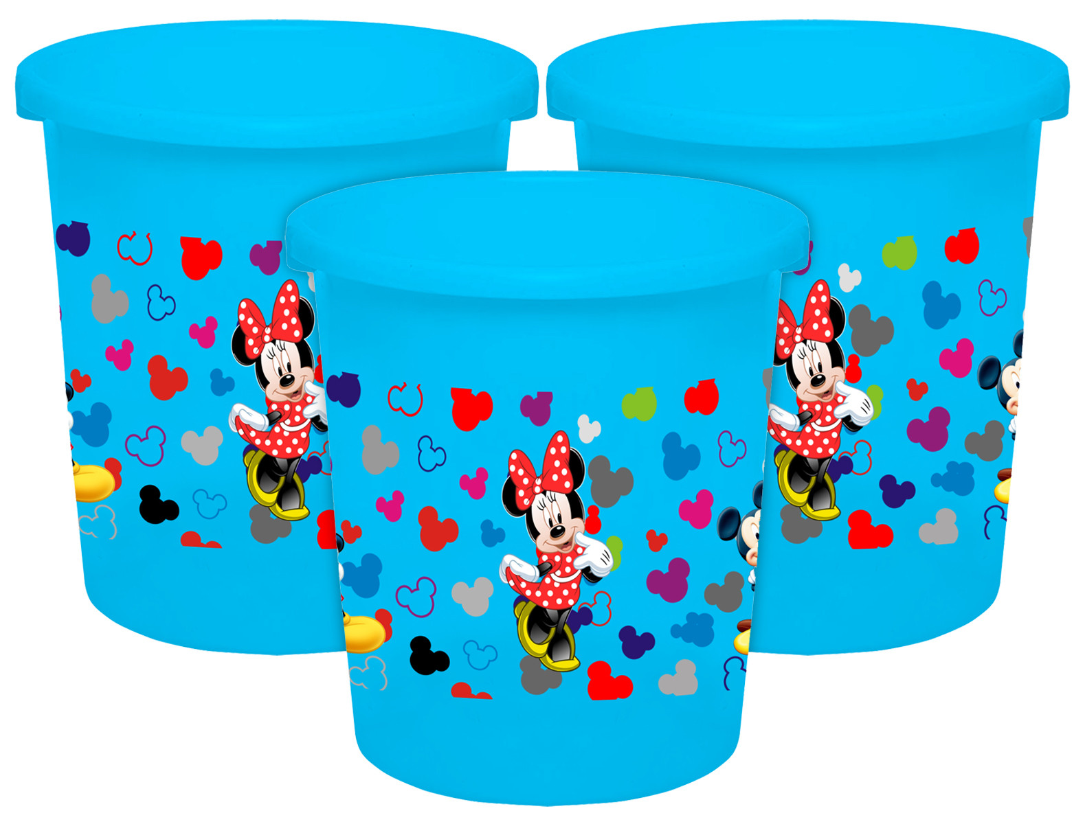 Kuber Industries Disney Team Mickey Print Plastic Garbage Waste Dustbin/Recycling Bin for Home, Office, Factory, 5 Liters (Blue) -HS_35_KUBMART17327