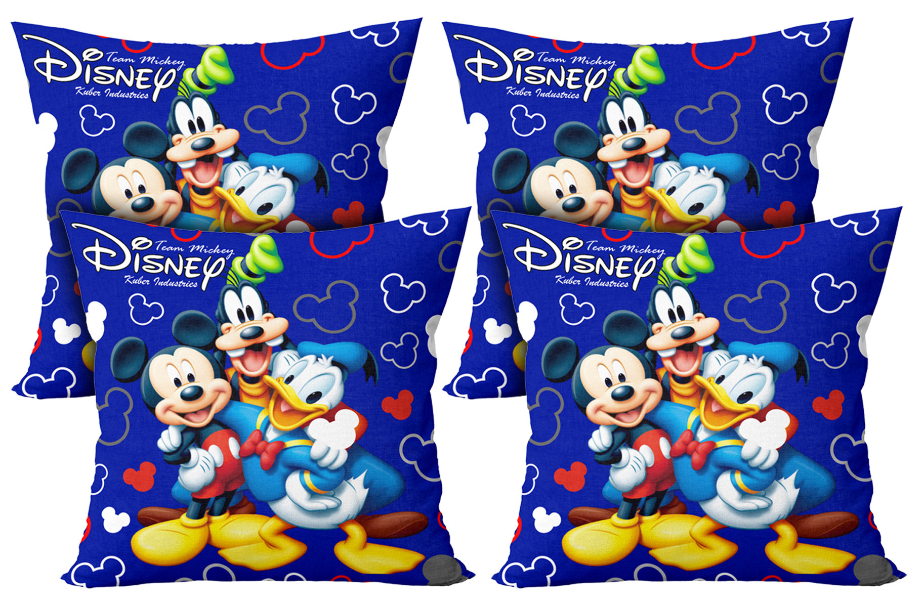 Kuber Industries Disney Team Mickey Print Silk Special long Crush Cushion Covers (16