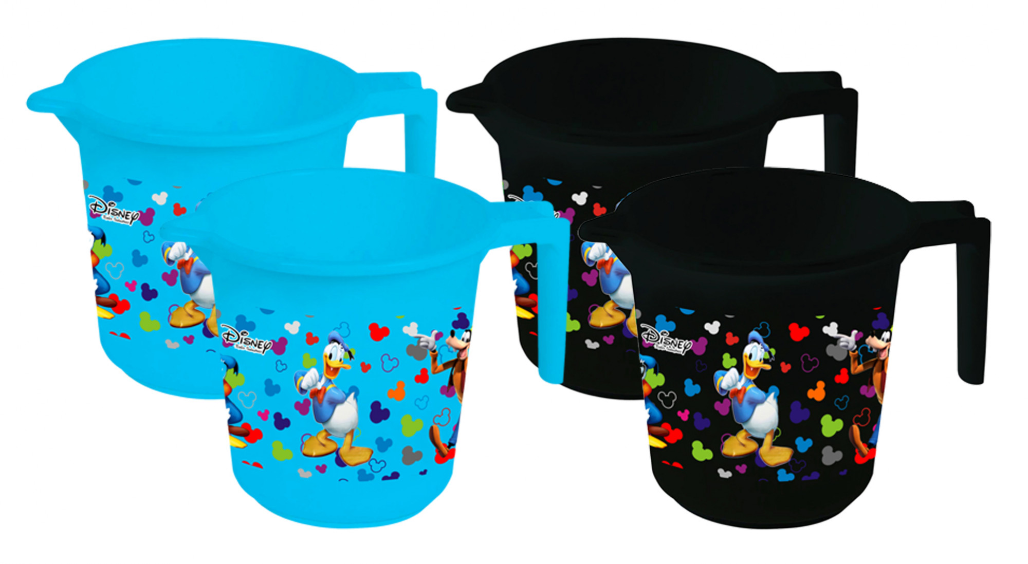 Kuber Industries Disney Team Mickey Print Unbreakable Strong Plastic Bathroom Mug,500 ML (Blue & Black) -HS_35_KUBMART17145