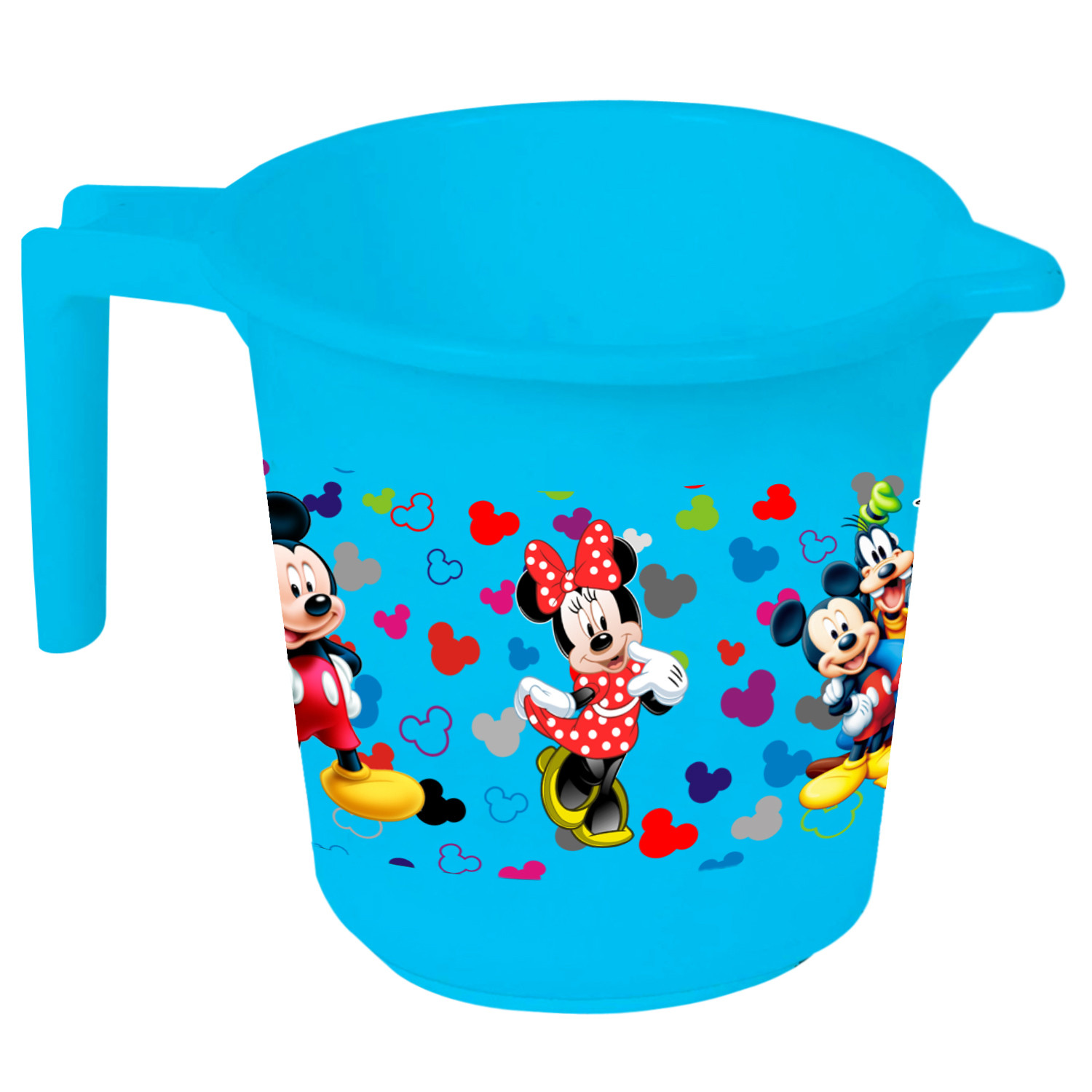 Kuber Industries Disney Team Mickey Print Unbreakable Strong Plastic Bathroom Mug,500 ML (Blue & Black) -HS_35_KUBMART17145
