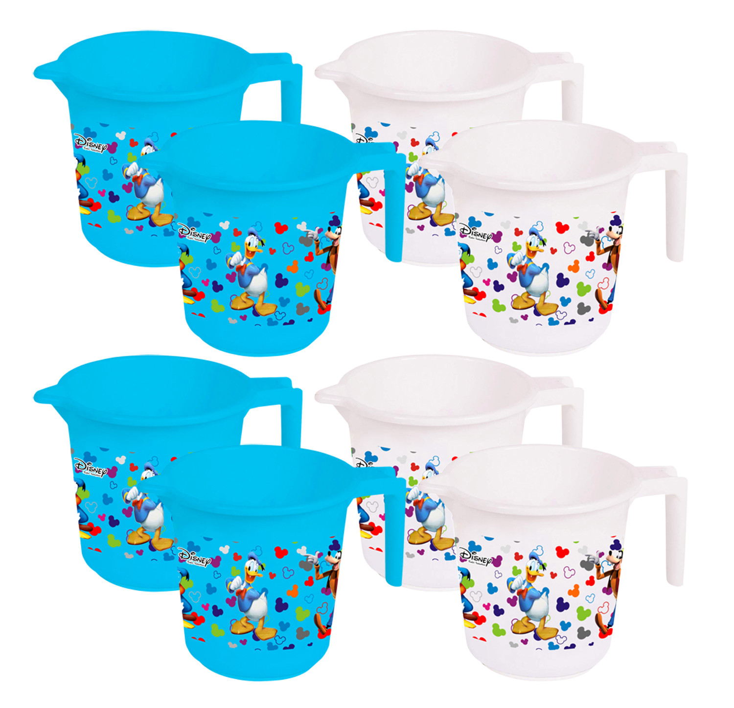 Kuber Industries Disney Team Mickey Print Unbreakable Strong Plastic Bathroom Mug,500 ML (Blue & White) -HS_35_KUBMART17147