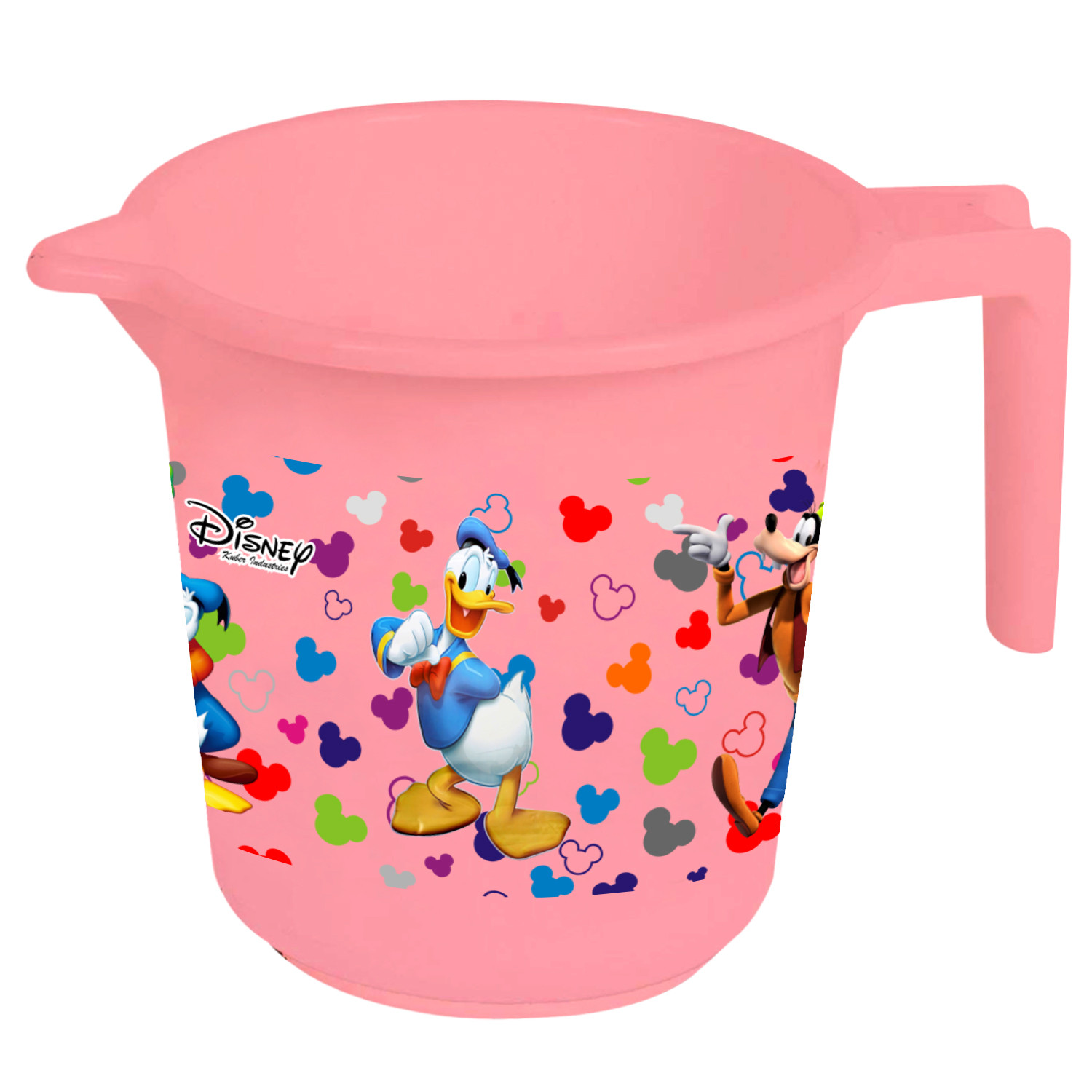 Kuber Industries Disney Team Mickey Print Unbreakable Strong Plastic Bathroom Mug,500 ML (Pink) -HS_35_KUBMART17091