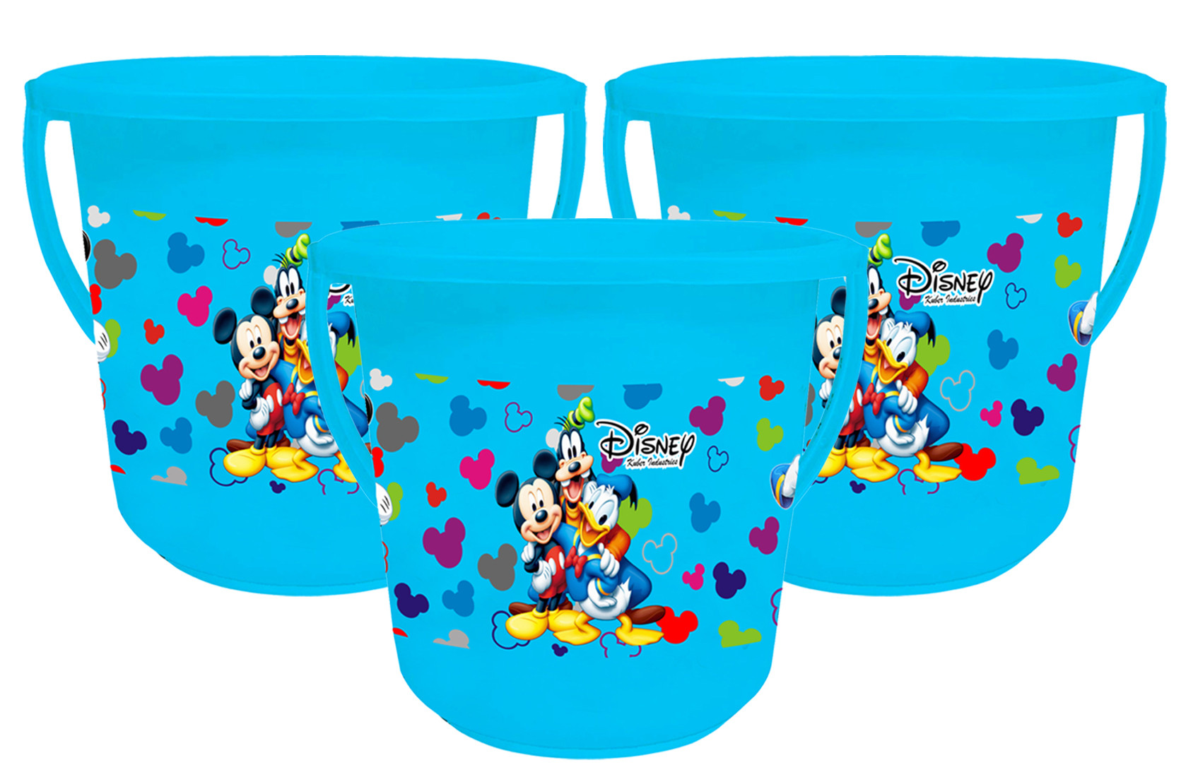 Kuber Industries Disney Team Mickey Print Unbreakable Virgin Plastic Strong Bathroom Bucket ,16 LTR (Blue) -HS_35_KUBMART17389