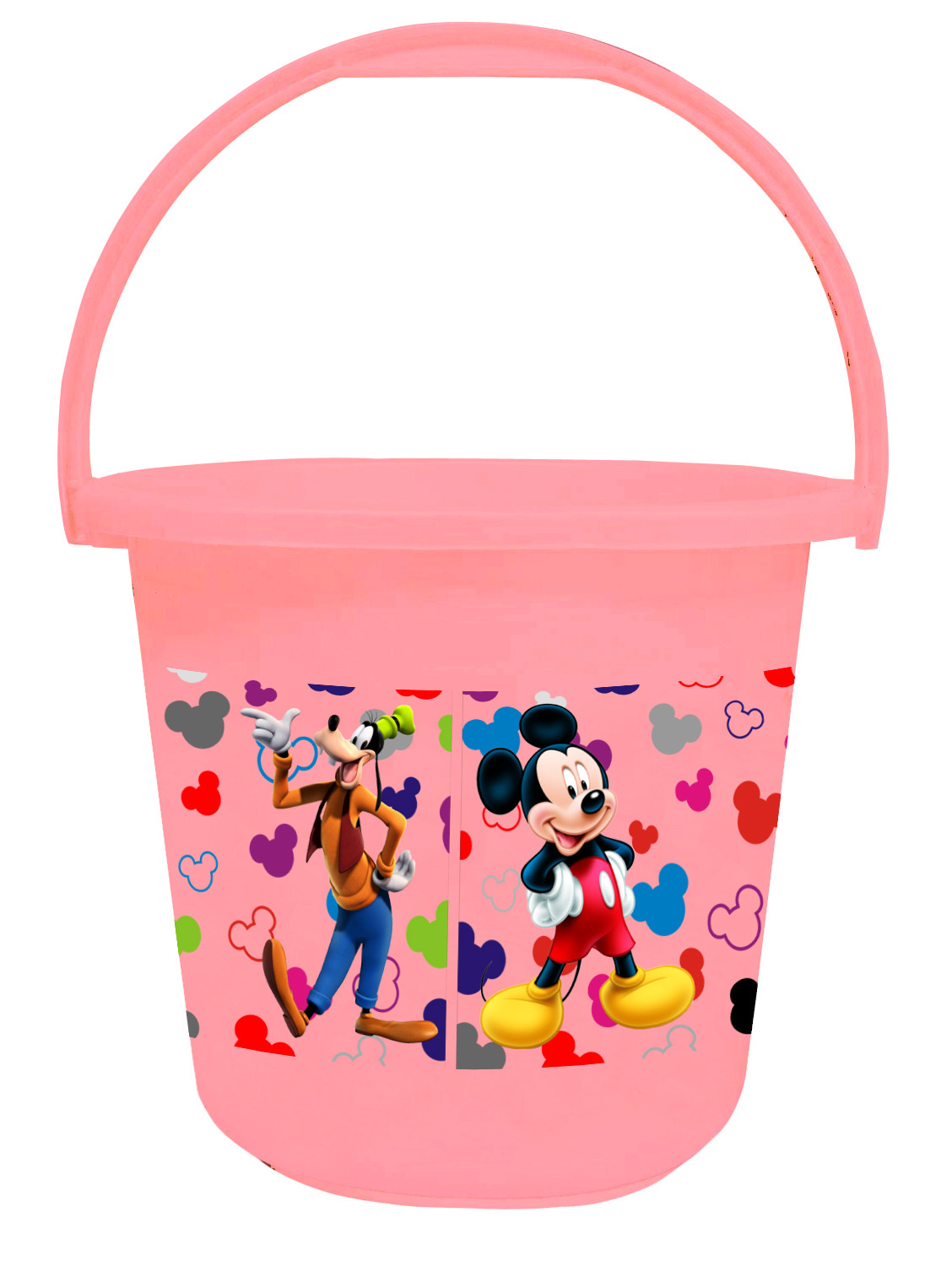 Kuber Industries Disney Team Mickey Print Unbreakable Virgin Plastic Strong Bathroom Bucket ,16 LTR (Pink & Blue & White)-Pack of 3 -HS_35_KUBMART17439