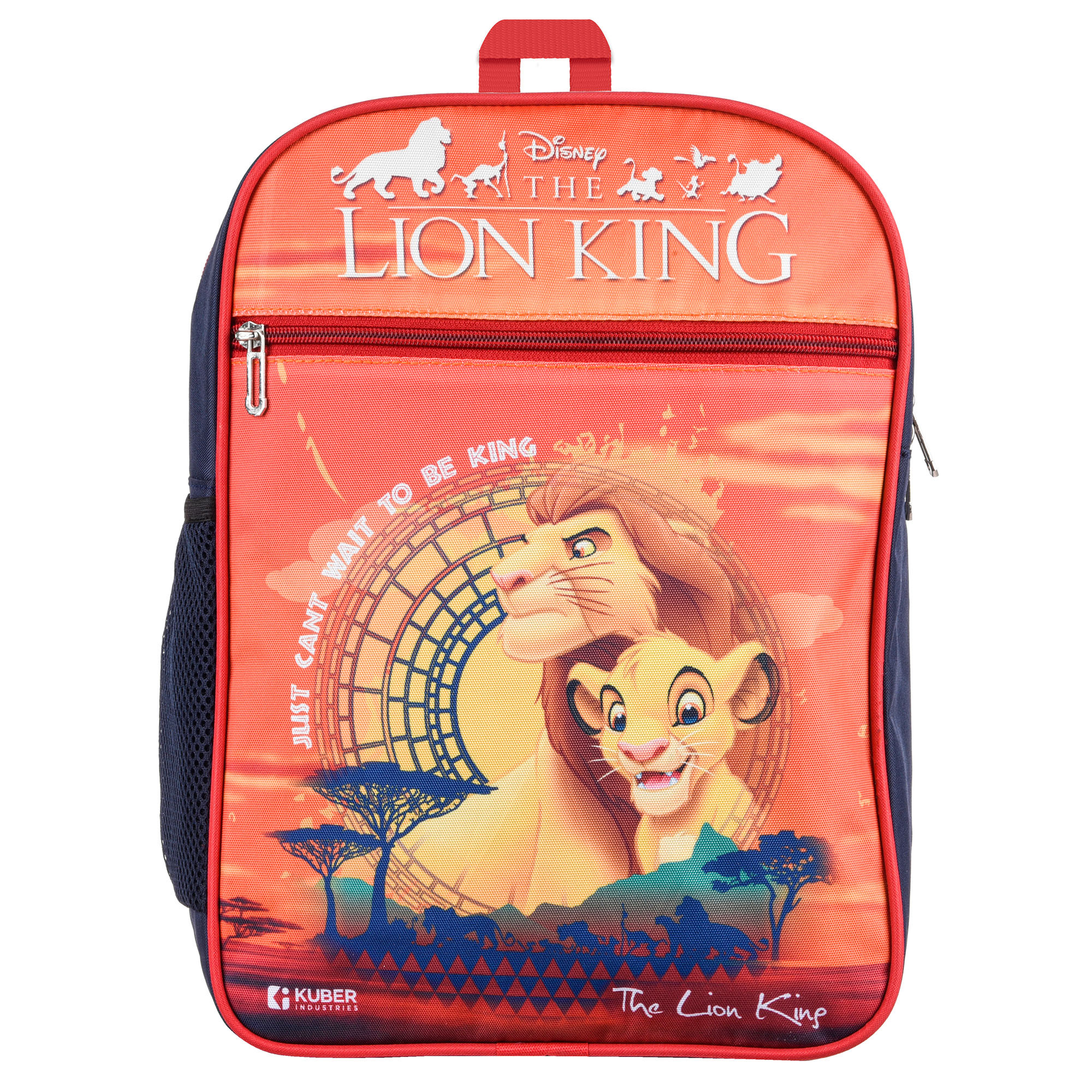 Kuber Industries Disney The Lion King School Bags  Kids School Bags  Student Bookbag  Travel Backpack  School Bag for Girls  Boys  School Bag with 3 Compartments  Orange