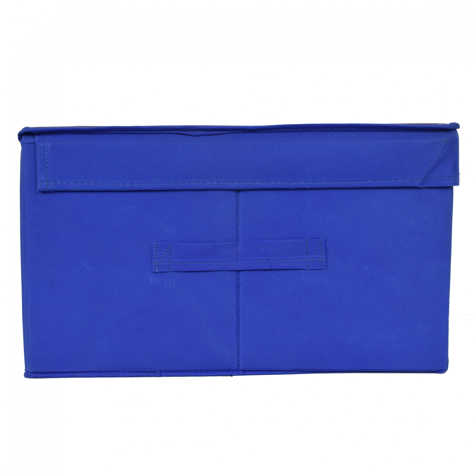 Kuber Industries Disney Tram Mickey Print Non Woven Fabric Foldable Saree Cover Storage Organizer Box with With Lid, Extra Large (Royal Blue)-KUBMART1722