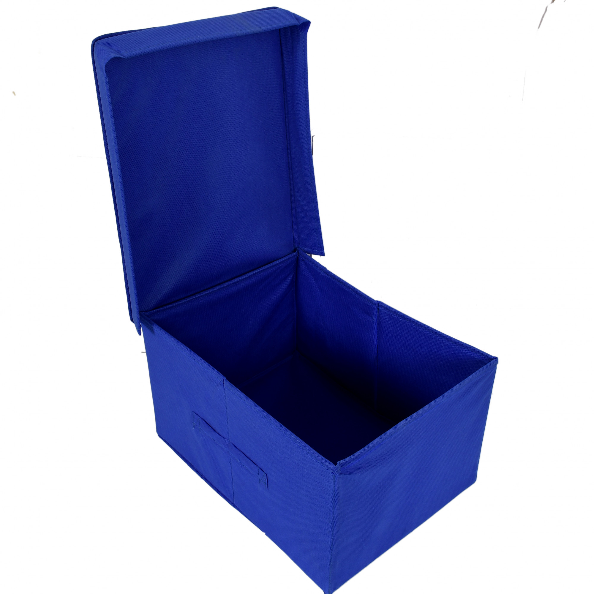 Kuber Industries Disney Tram Mickey Print Non Woven Fabric Foldable Saree Cover Storage Organizer Box with With Lid, Extra Large (Royal Blue)-KUBMART1722