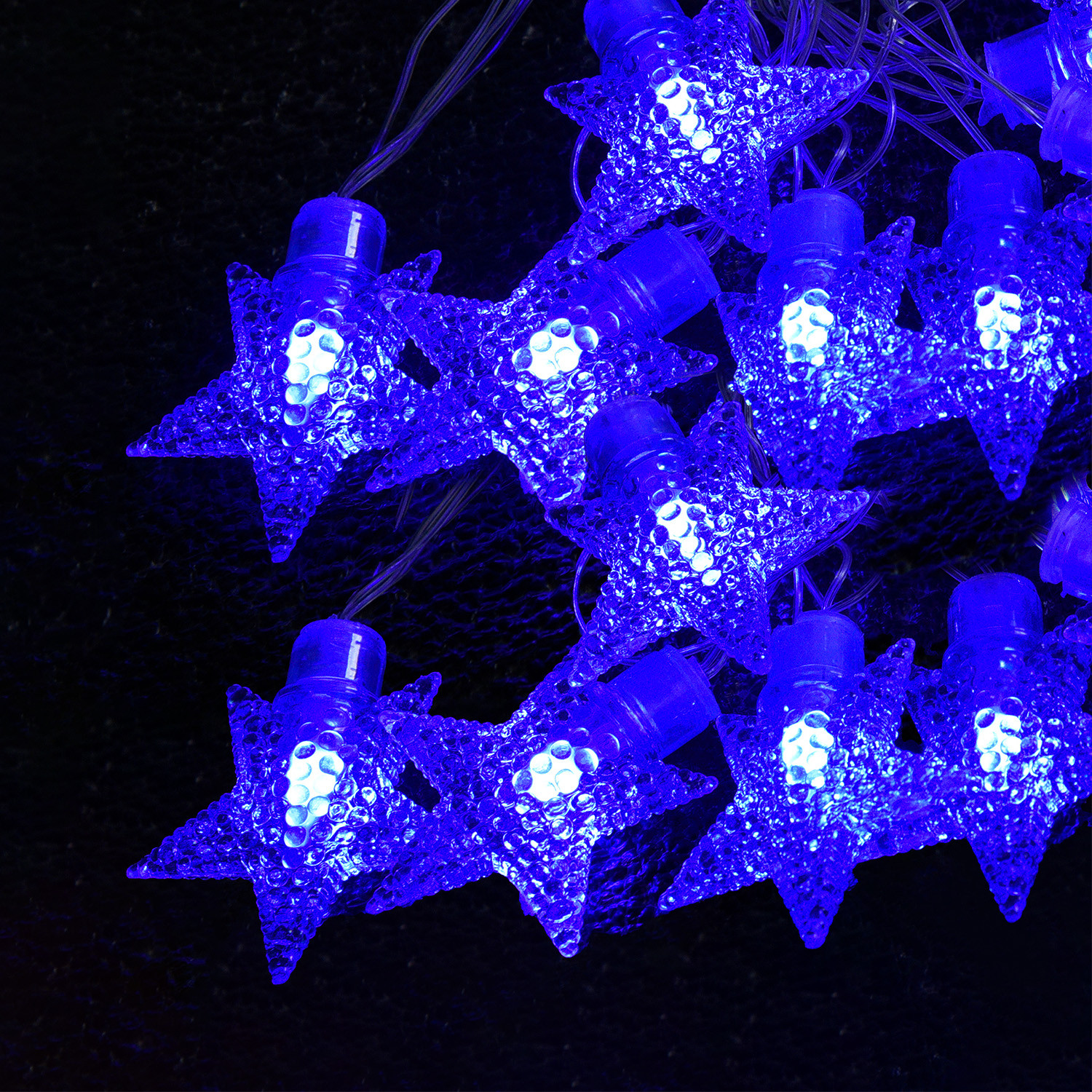 Kuber Industries Diwali Lights | 20 Stars Fairy Lights for Diwali | Christmas | Home Decoration | Indoor & outdoor | Diwali Lights for Decoration | Chota Star | Blue