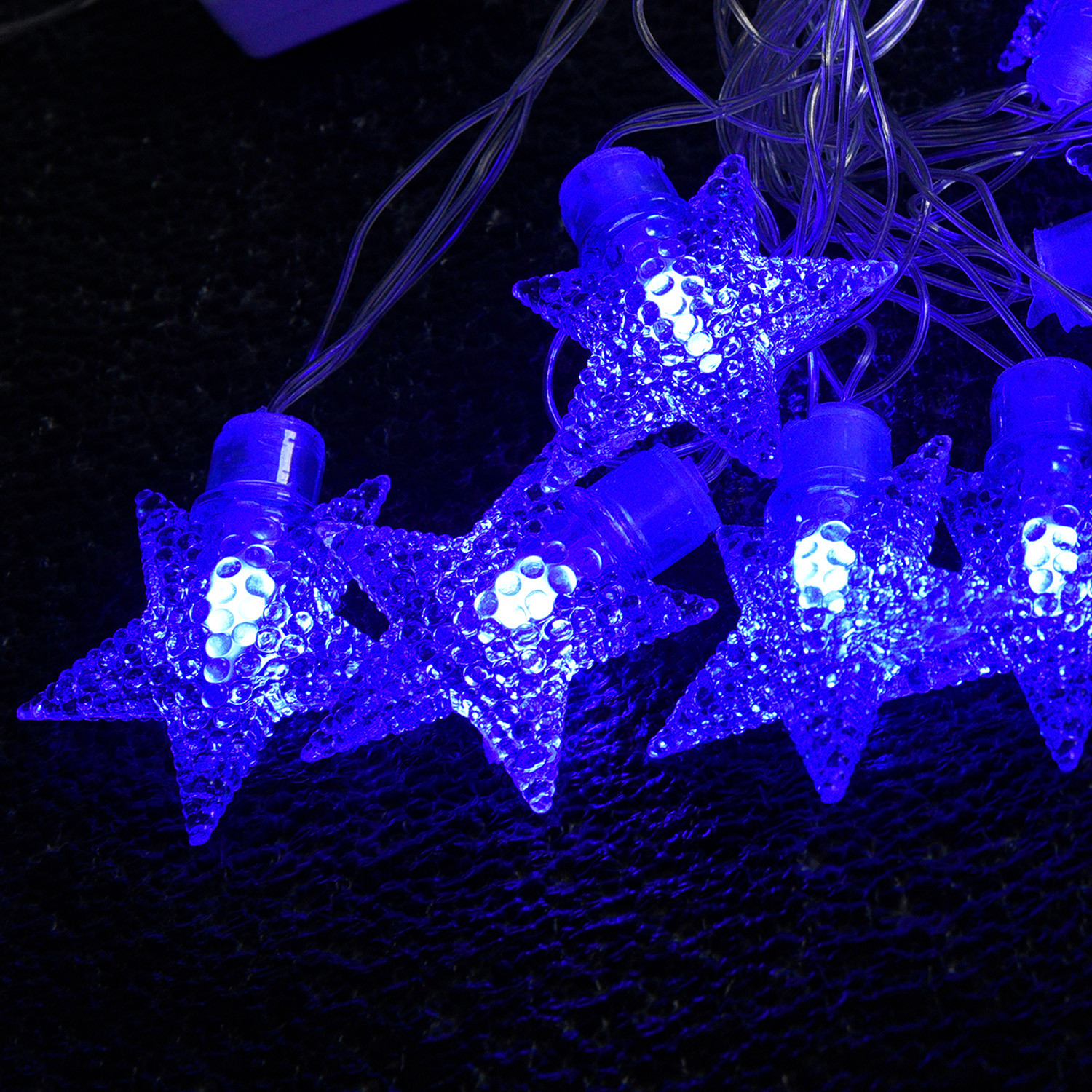Kuber Industries Diwali Lights | 20 Stars Fairy Lights for Diwali | Christmas | Home Decoration | Indoor & outdoor | Diwali Lights for Decoration | Chota Star | Blue