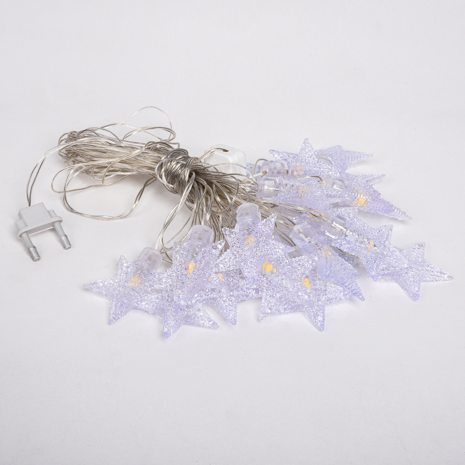 Kuber Industries Diwali Lights | 20 Stars Fairy Lights for Diwali | Christmas | Home Decoration | Indoor & outdoor | Diwali Lights for Decoration | Chota Star | Warm White