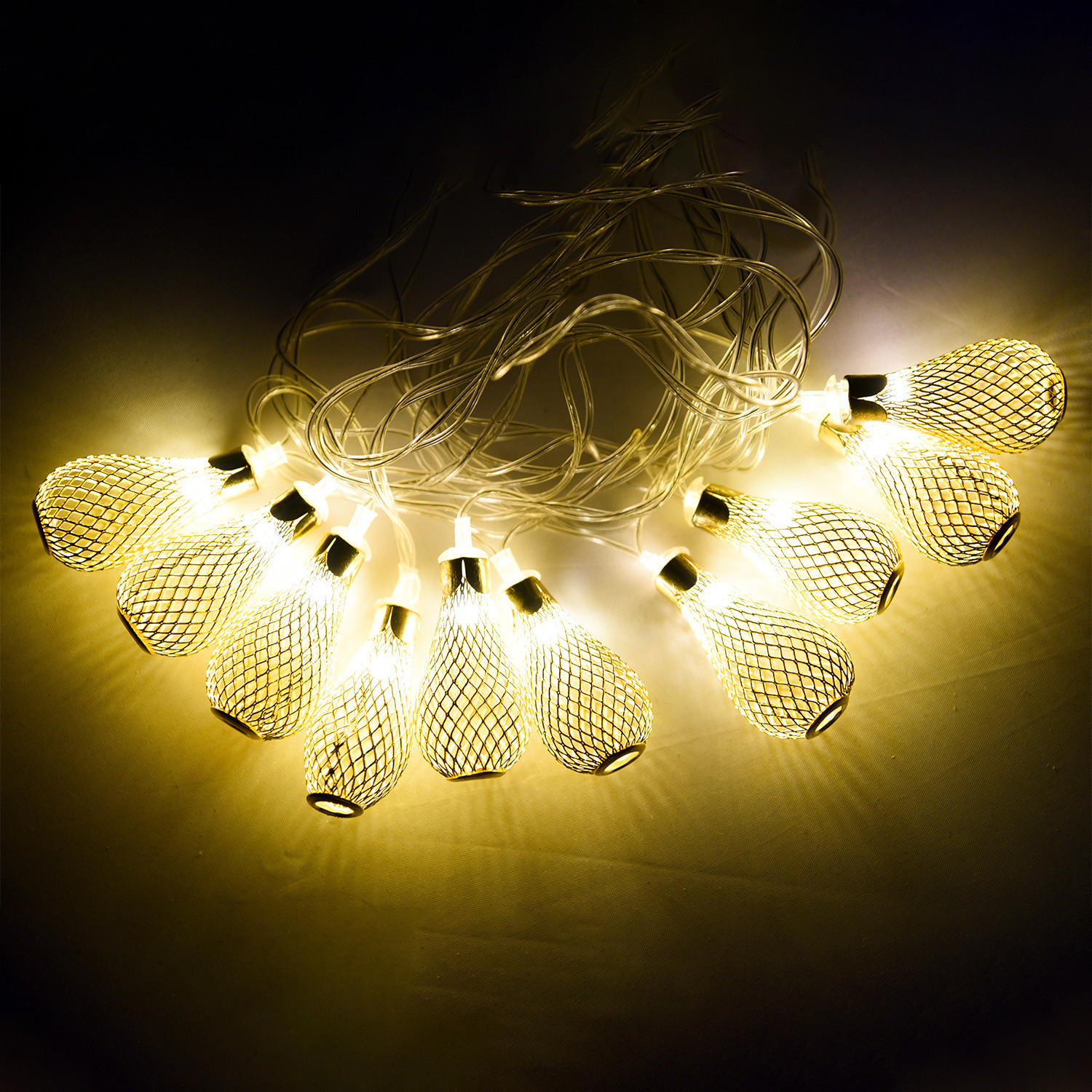 Kuber Industries Diwali Lights | Diwali String Light For Décor | Lights for Christmas | Lights for Navratri | Lights for Party | Lights for Indoor & Outdoor | Litchi String Lights | Golden