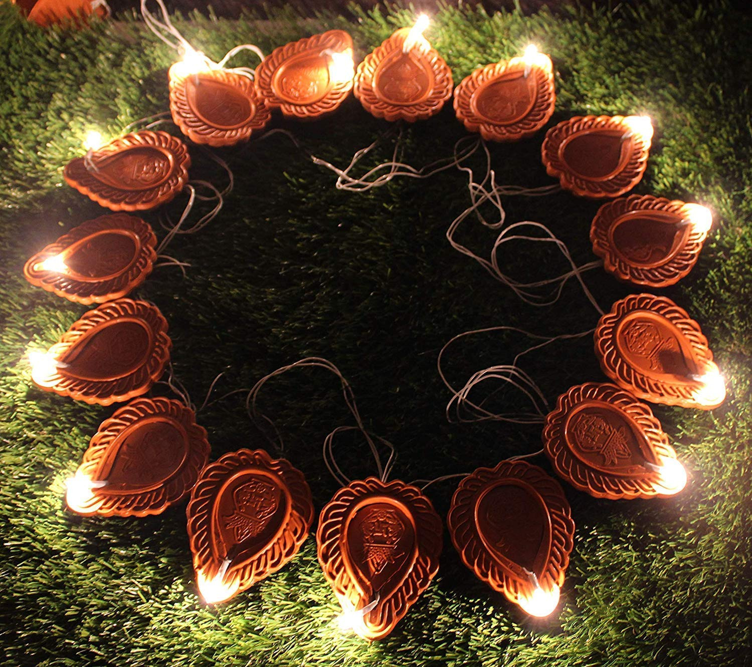 Kuber Industries Diwali Lights | Diwali String Light For Décor | Lights for Christmas | Lights for Navratri | Lights for Party | Lights for Indoor & Outdoor | Diya Lights | Brown