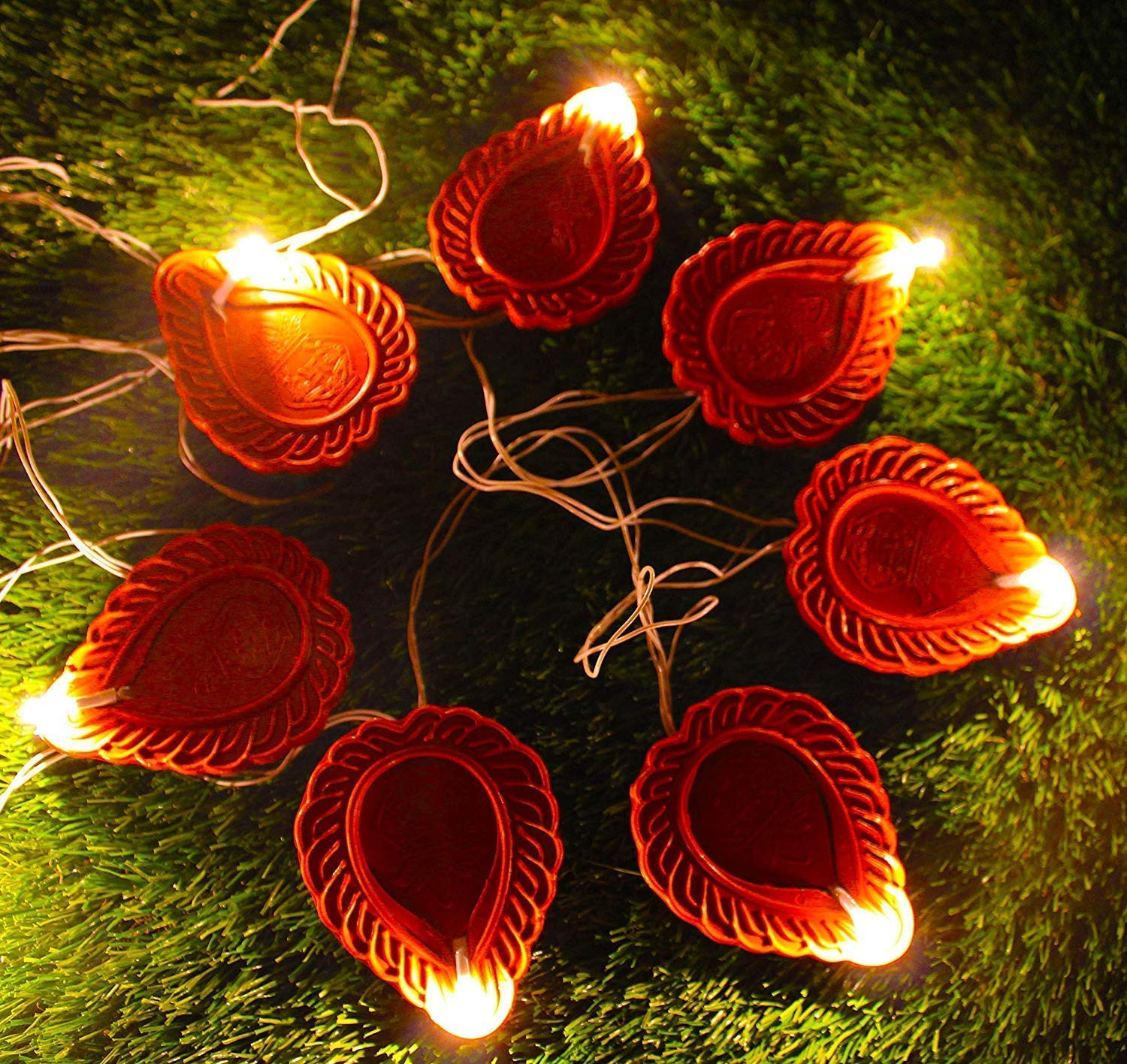Kuber Industries Diwali Lights | Diwali String Light For Décor | Lights for Christmas | Lights for Navratri | Lights for Party | Lights for Indoor & Outdoor | Diya Lights | Brown