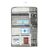 Kuber Industries Document Holder | PVC Lining Design Document Organizer | Double Sided Document Holder for Home | 7 Small Pocket with 3 Zipper | Gray &amp; Black