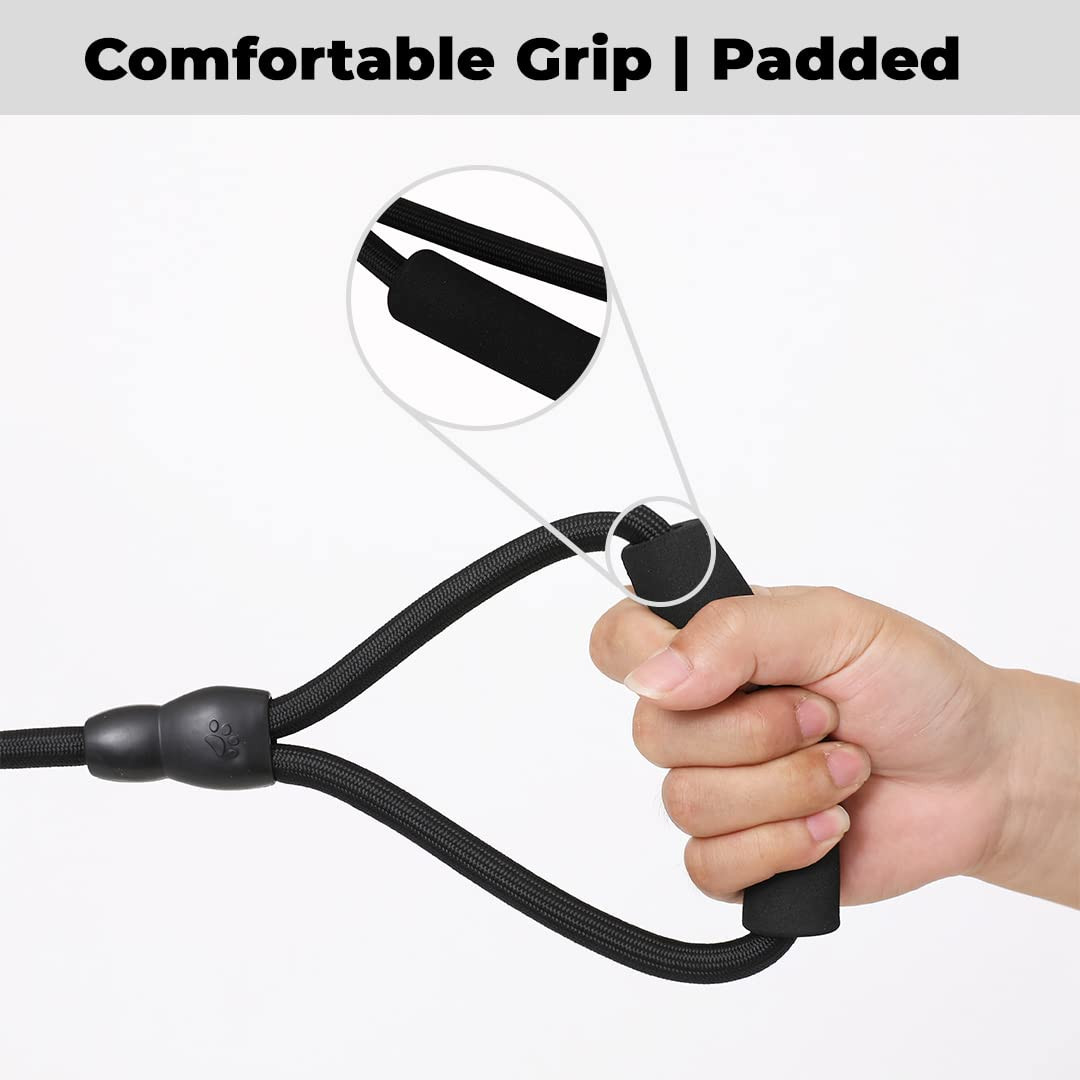 Kuber Industries Dog Harness For Medium Dogs  Leash SetPremium Metal HookPDMGL-005-3Comfortable GripHand Spliced Belt For Added Strength PDMGL-005-3 Soft PaddingStylish Design Black