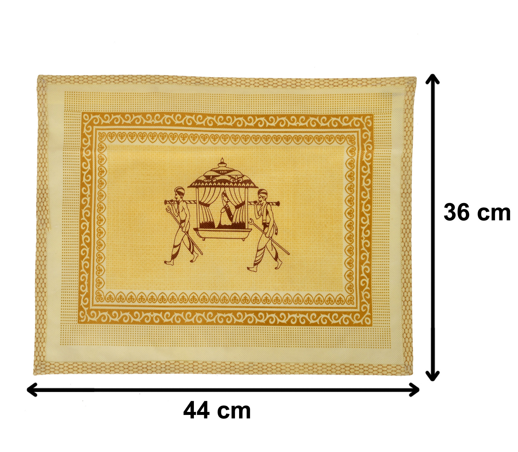 Kuber Industries Dolli Printed Non Woven Tranasparent Waterproof Single Saree Cover, Saree Organizer With Zip-(Gold)-HS_38_KUBMART21437