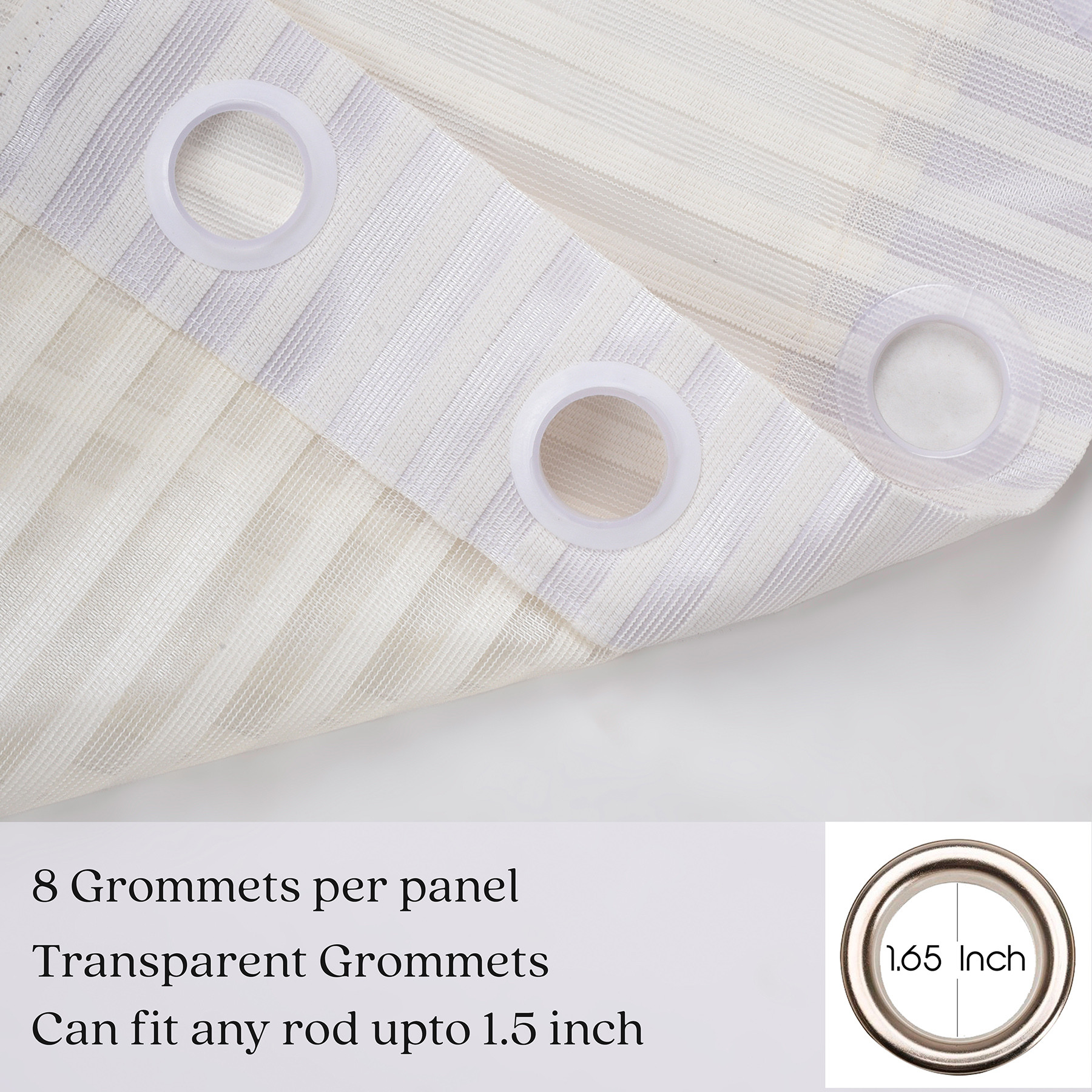 Kuber Industries Door Curtain  Sheer Door Curtains  Parda for Living Room  Bedroom Balcony Parda  Door Curtain Parda for Home Dcor  Lining Net  7 Feet  Cream