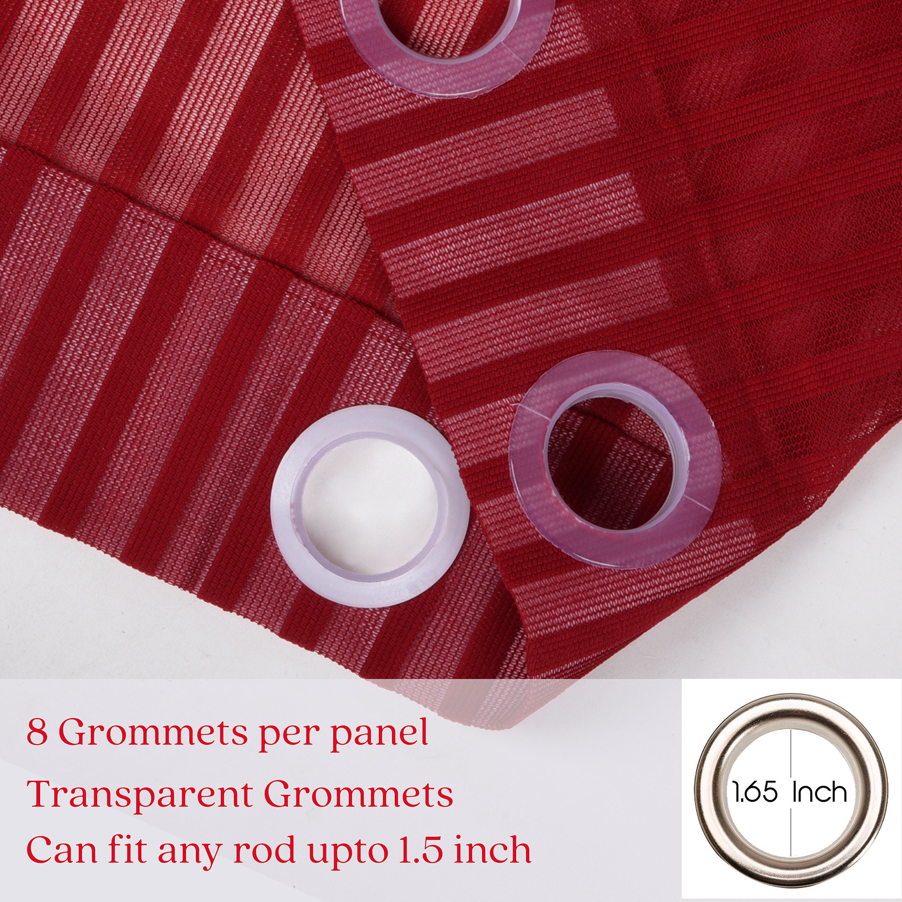 Kuber Industries Door Curtain  Sheer Door Curtains  Parda for Living Room  Bedroom Balcony Parda  Door Curtain Parda for Home Dcor  Lining Net  7 Feet  Maroon