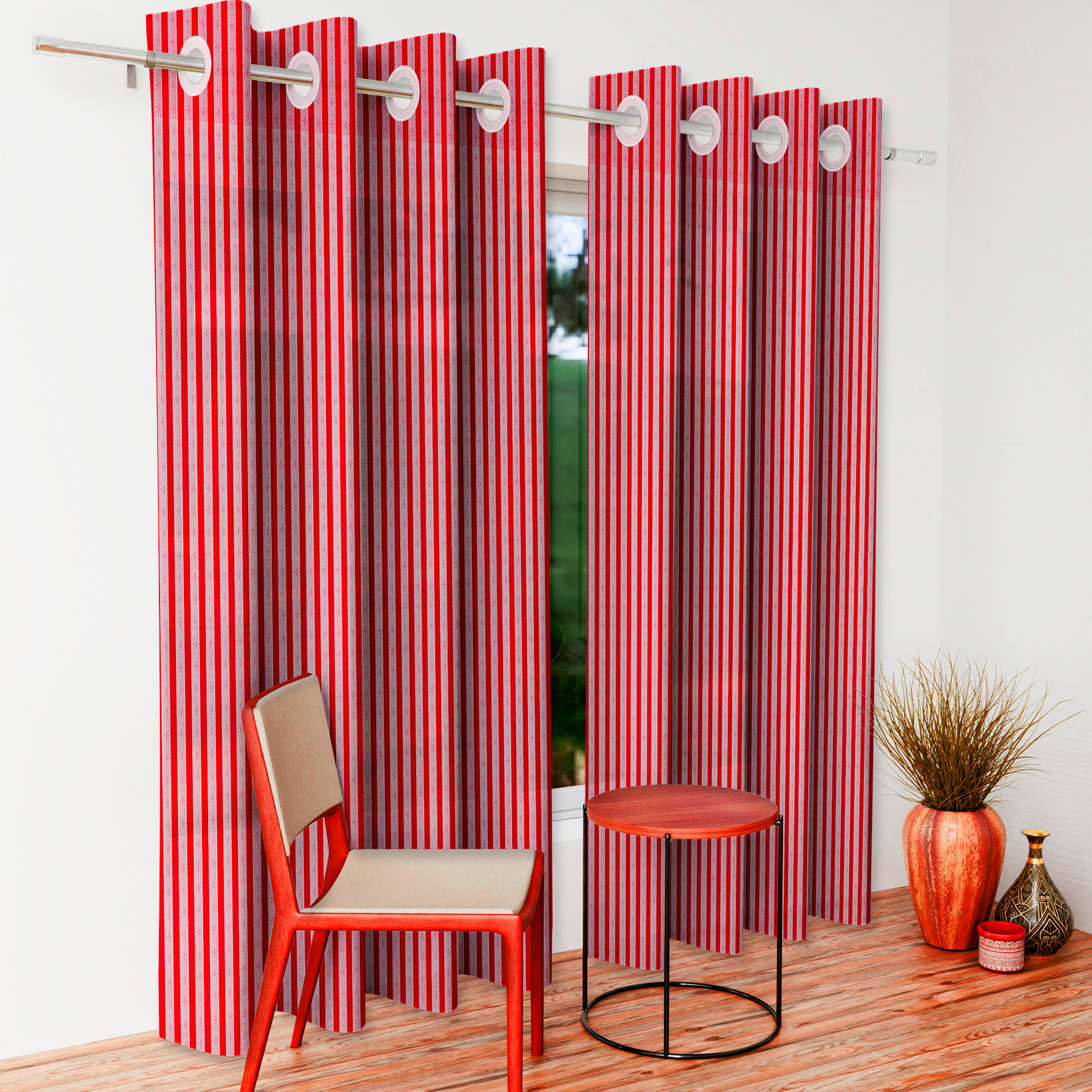 Kuber Industries Door Curtain | Sheer Door Curtains | Parda for Living Room | Bedroom Balcony Parda | Door Curtain Parda for Home Décor | Lining Net | 7 Feet | Maroon