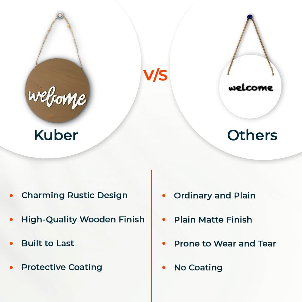 Kuber Industries Door Decor Panel|Wall Hanging Wooden Frame Board (Brown)