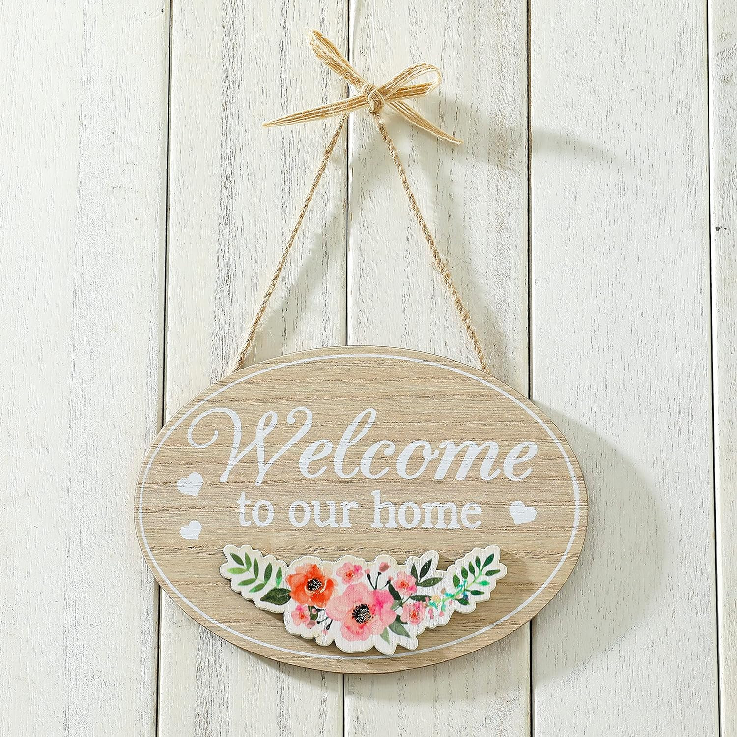 Kuber Industries Door Decor Panel|Wall Hanging Wooden Frame Board (Cream)