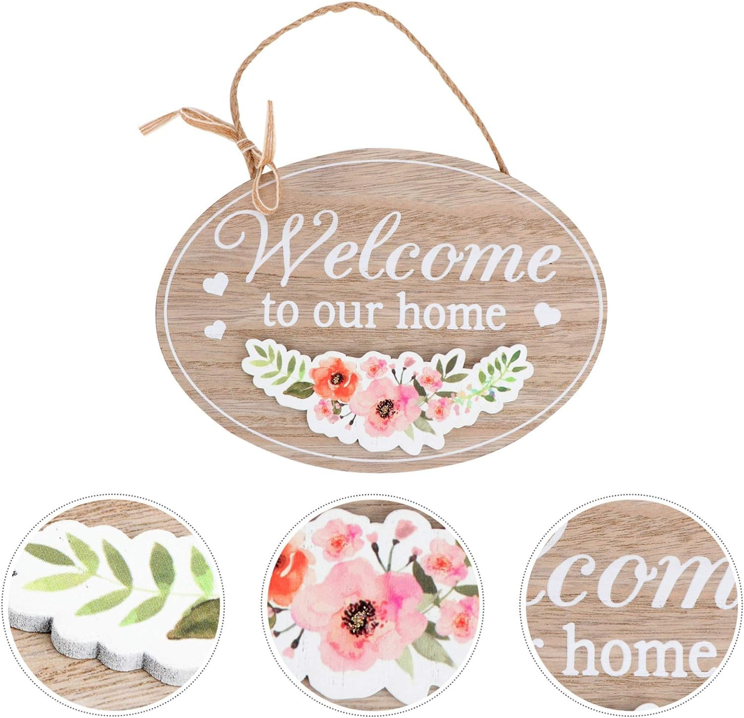 Kuber Industries Door Decor Panel|Wall Hanging Wooden Frame Board (Cream)