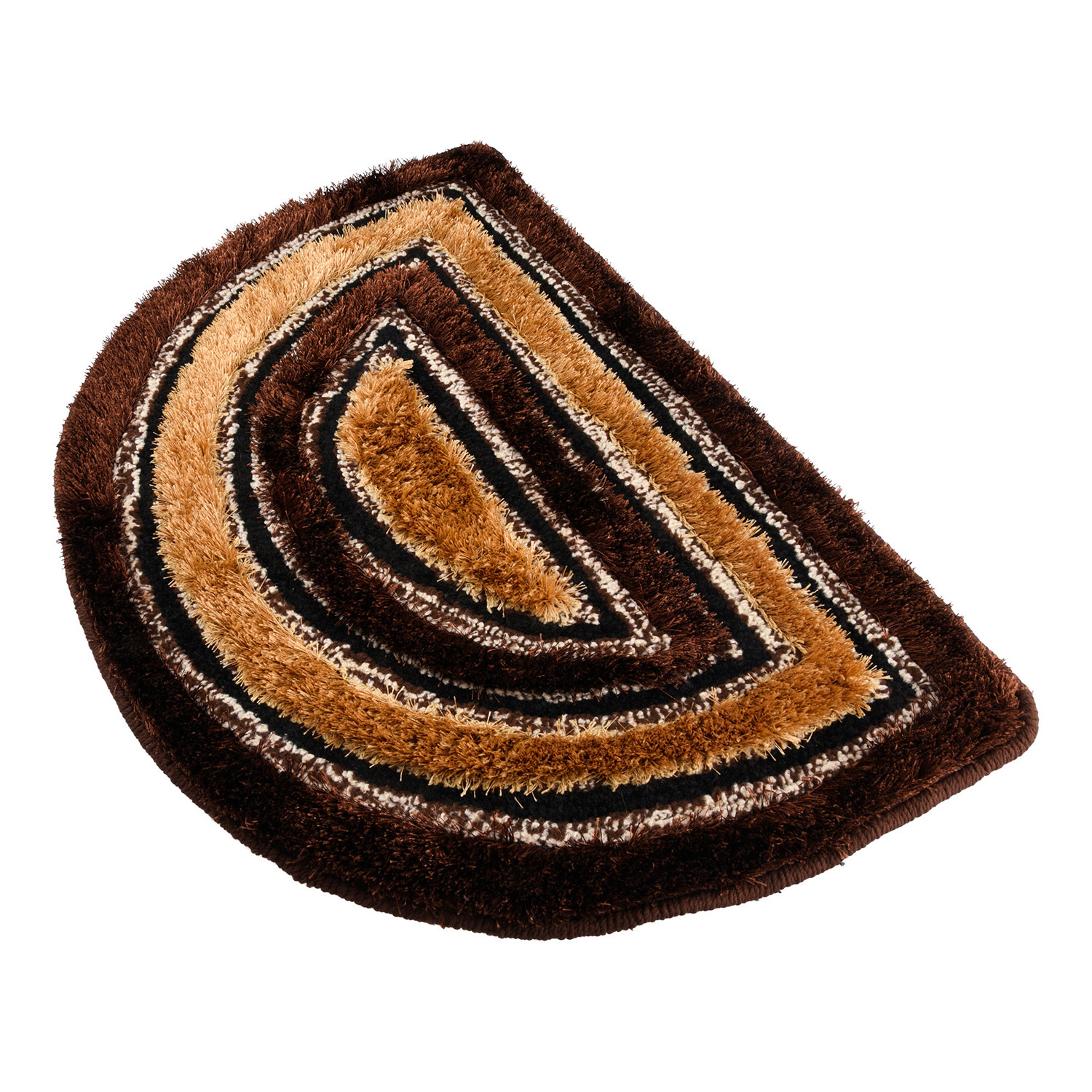 Kuber Industries Door Mat  D Shape Fur Doormat  Microfiber Entrance Mat  Entry Doormat  Office Entrance Door Mat  Door Mat for Home  Door Mat for Living  Golden  Brown