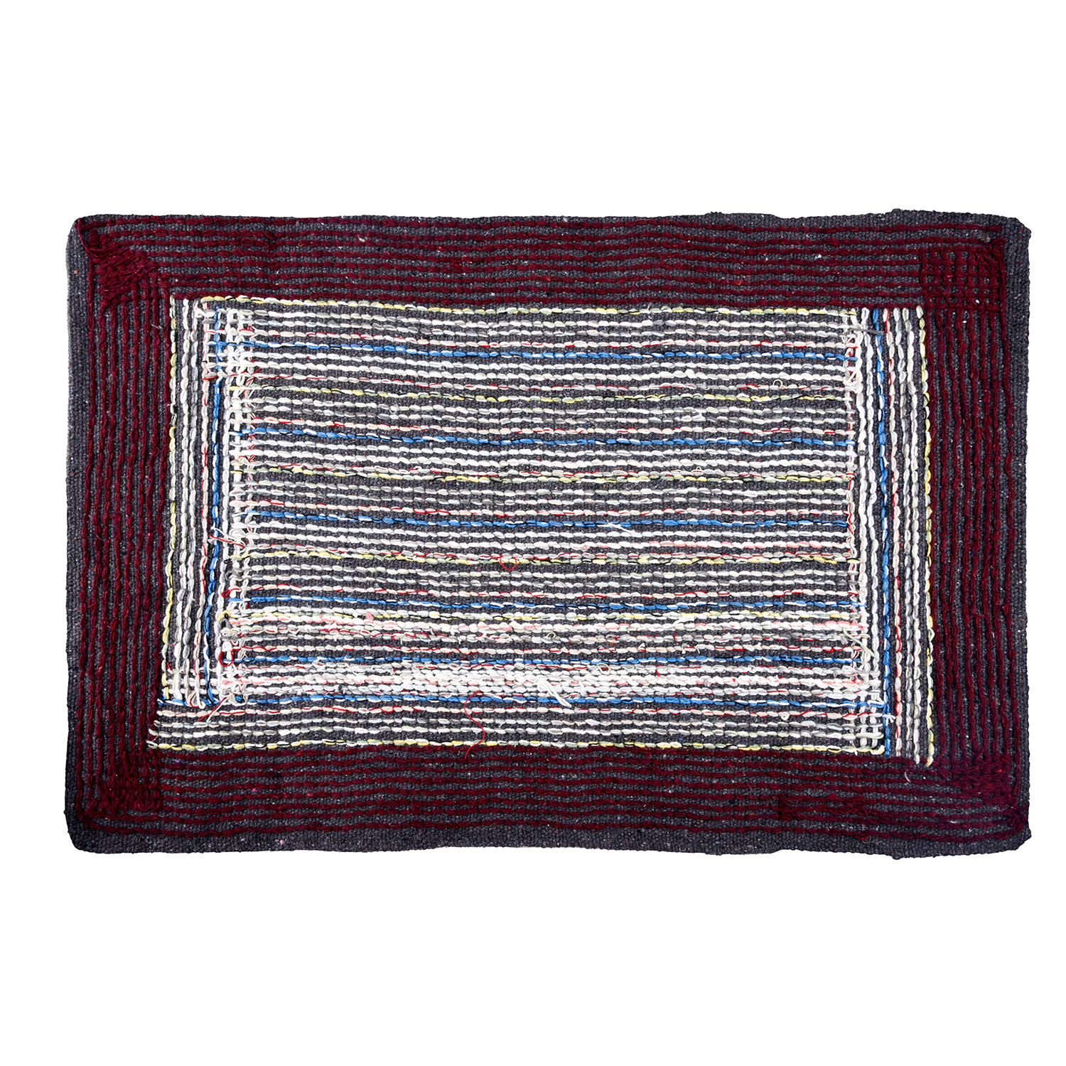 Kuber Industries Door Mat  Dust Trapper Mat  Door Entrance Mat  Anti-Skid Door Mat  Floor Mat for Home Entrance  Cotton Border Door Mat  Entryway Door Mat  Maroon