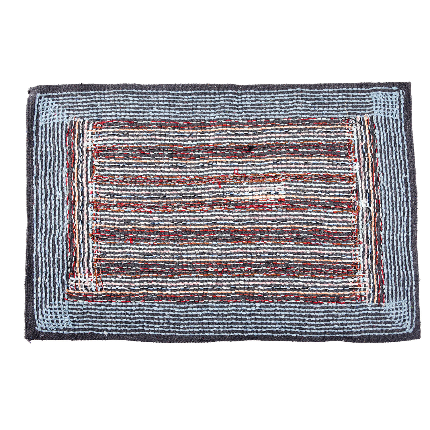 Kuber Industries Door Mat  Dust Trapper Mat  Door Entrance Mat  Anti-Skid Door Mat  Floor Mat for Home Entrance  Cotton Border Door Mat  Entryway Door Mat  Sky Blue