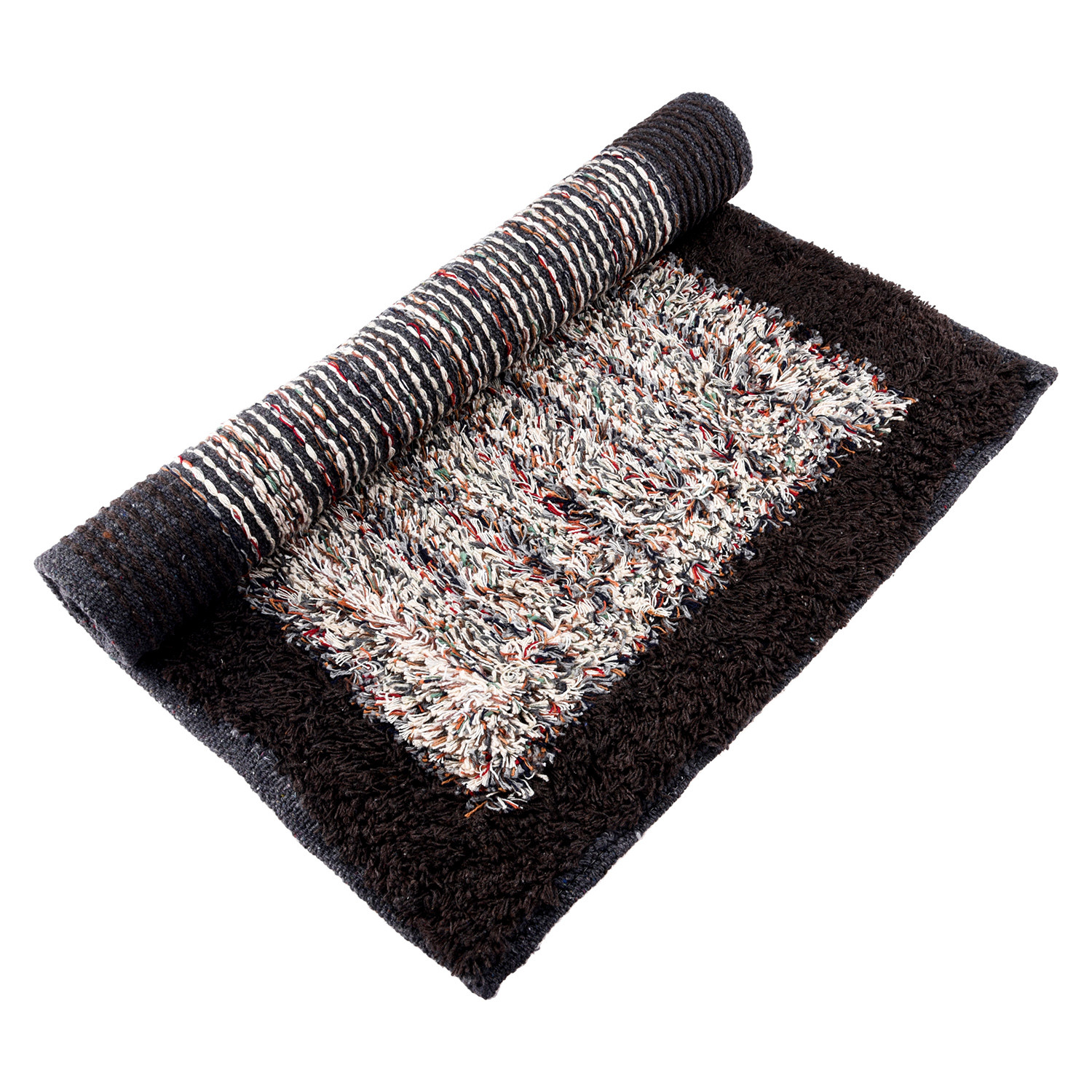Kuber Industries Door Mat  Dust Trapper Mat  Door Entrance Mat  Anti-Skid Door Mat  Floor Mat for Home Entrance  Cotton Border Door Mat  Entryway Door Mat  Brown